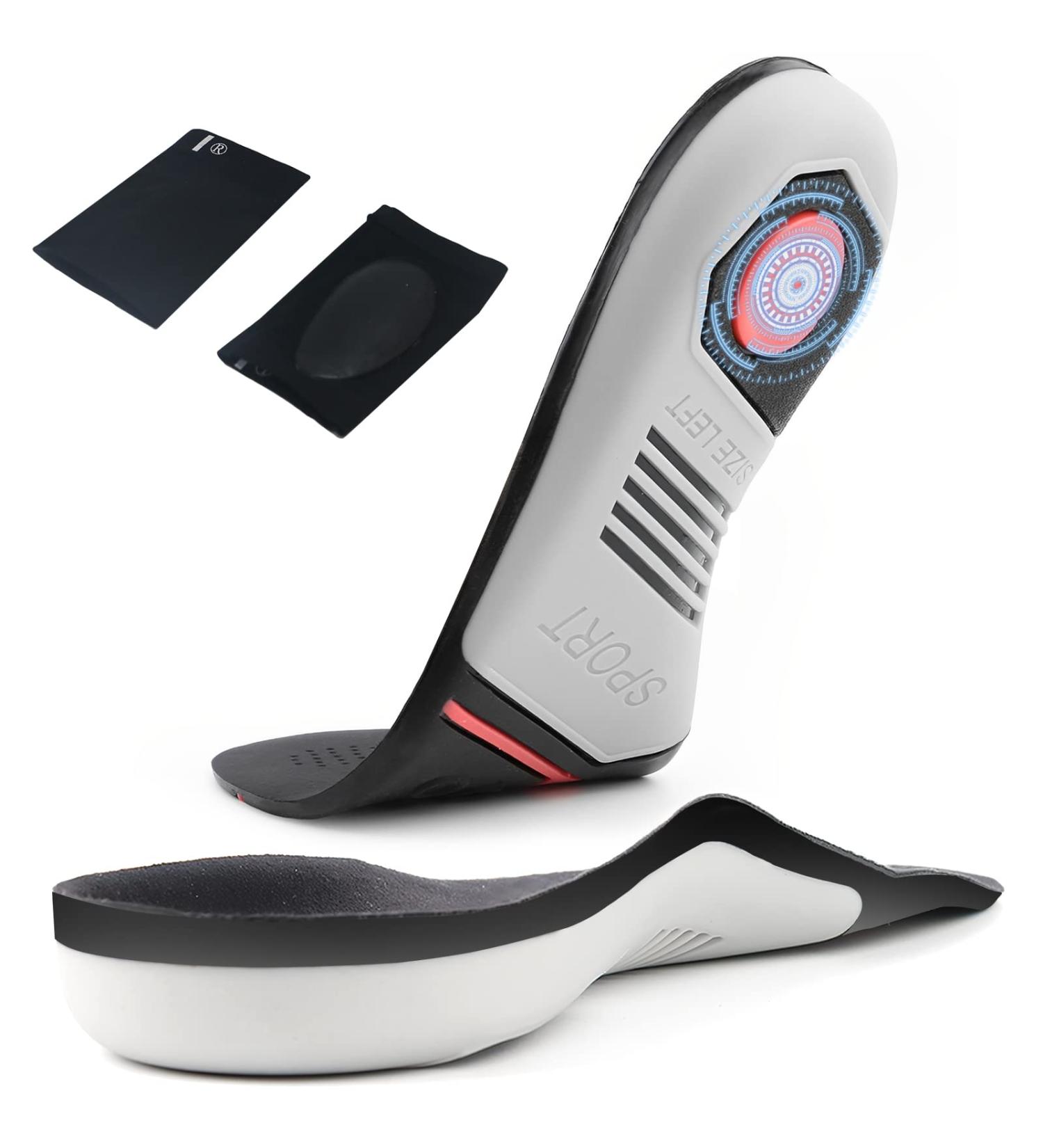 TIMORA Plantar Fasciitis Insoles with High Arch Support + Compression Socks - Pain Relief for Flat Feet, Heel Spurs, Arch Support - Buy Online on GoSupps.com