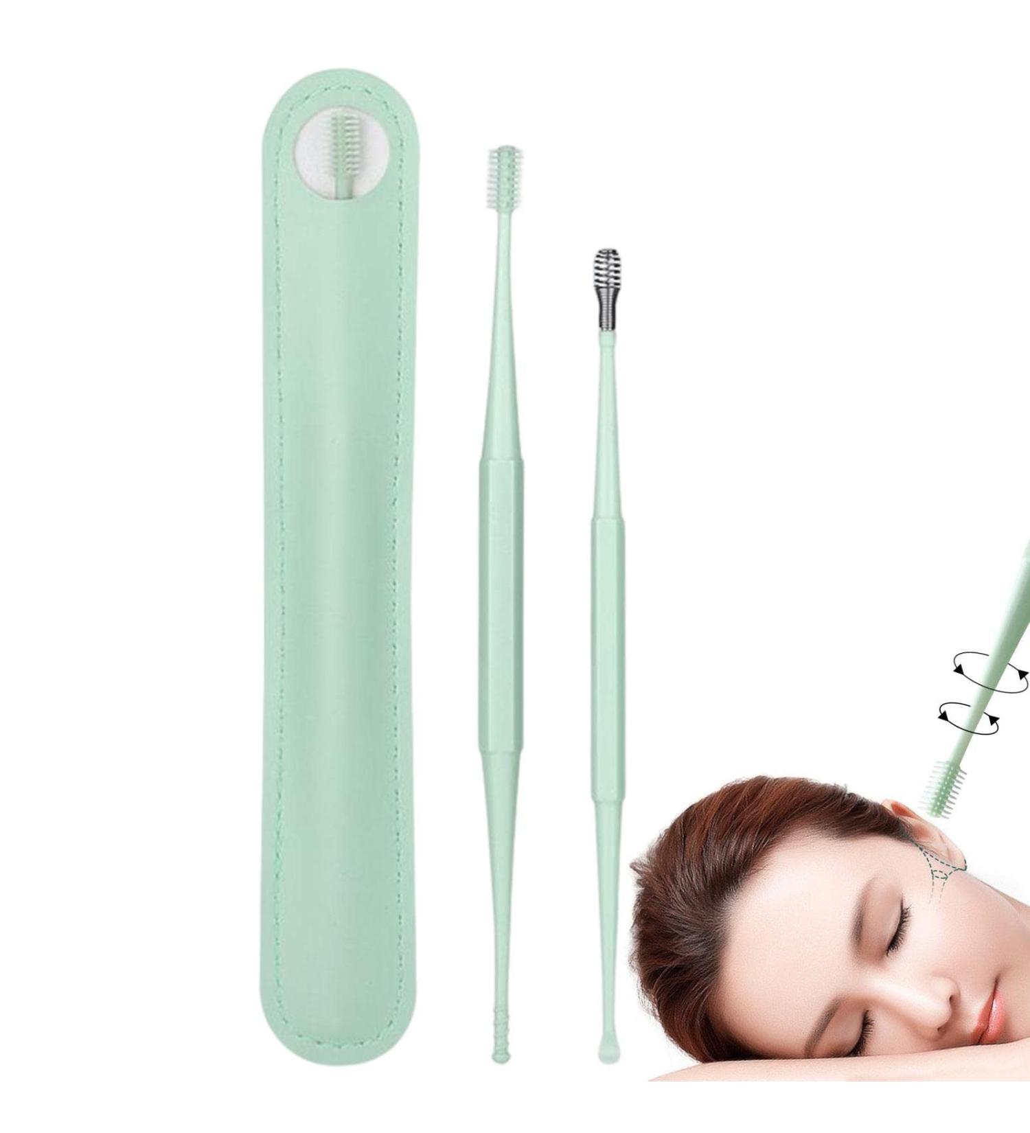 Earwax Removal Kit Safe Ear Wax Picker Kit with Dual Heads | 360 Degrees Ear Cleansing Supplies for Men Women Teenagers to Keep Ears Clean Shakven Green - Buy Online on GoSupps.com