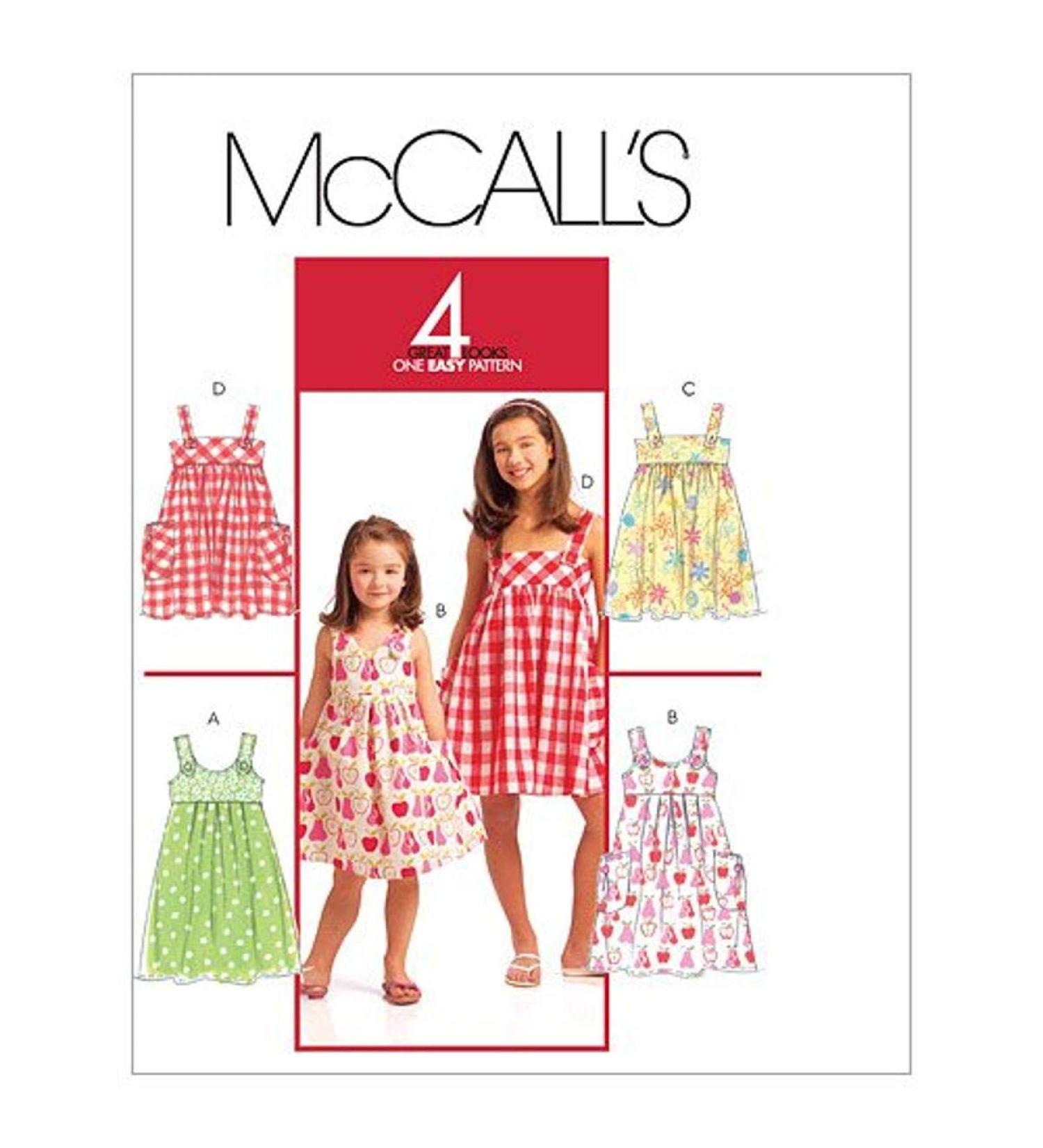 McCall's Patterns M5613 Children's/Girls' Dresses, Size CCE (3-4-5-6)