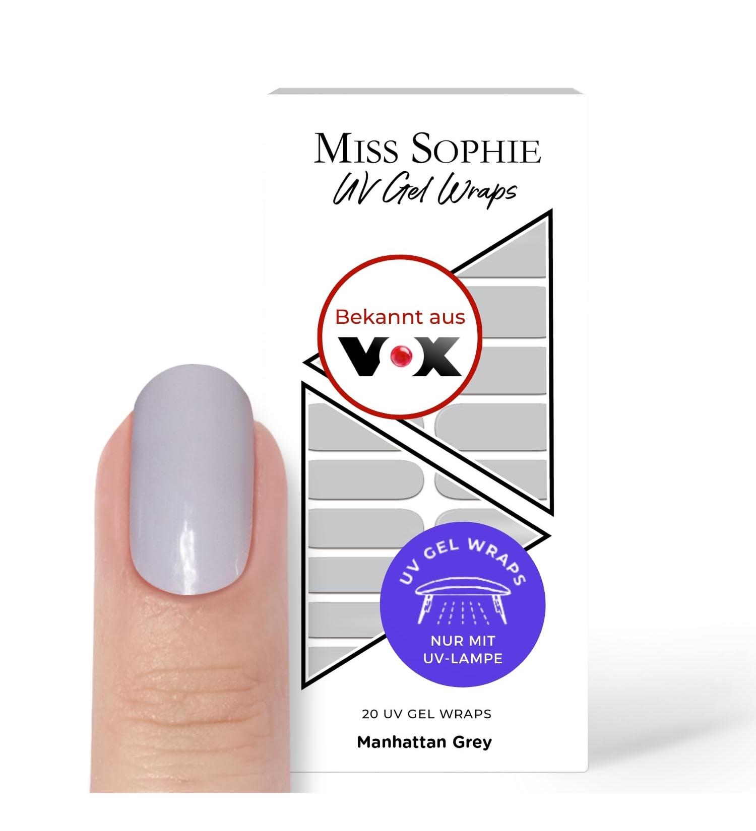 Original Miss Sophie UV Gel Nail Foils - Soft Touch UV Gel Polish Stripes in Manhattan Gray for Finger & Toenails - International Shipping Available - Buy Online on GoSupps.com