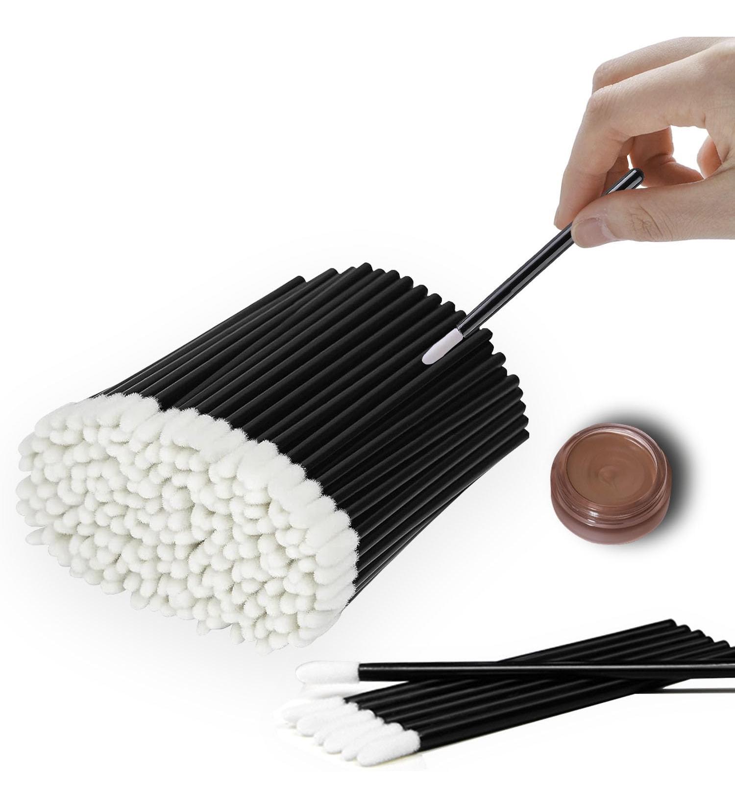 100PCS Disposable Lip Applicators - Lip Brush Wands for Lipstick Lip Gloss & Mascara - Essential Makeup Tool in Black - Buy Online on GoSupps.com