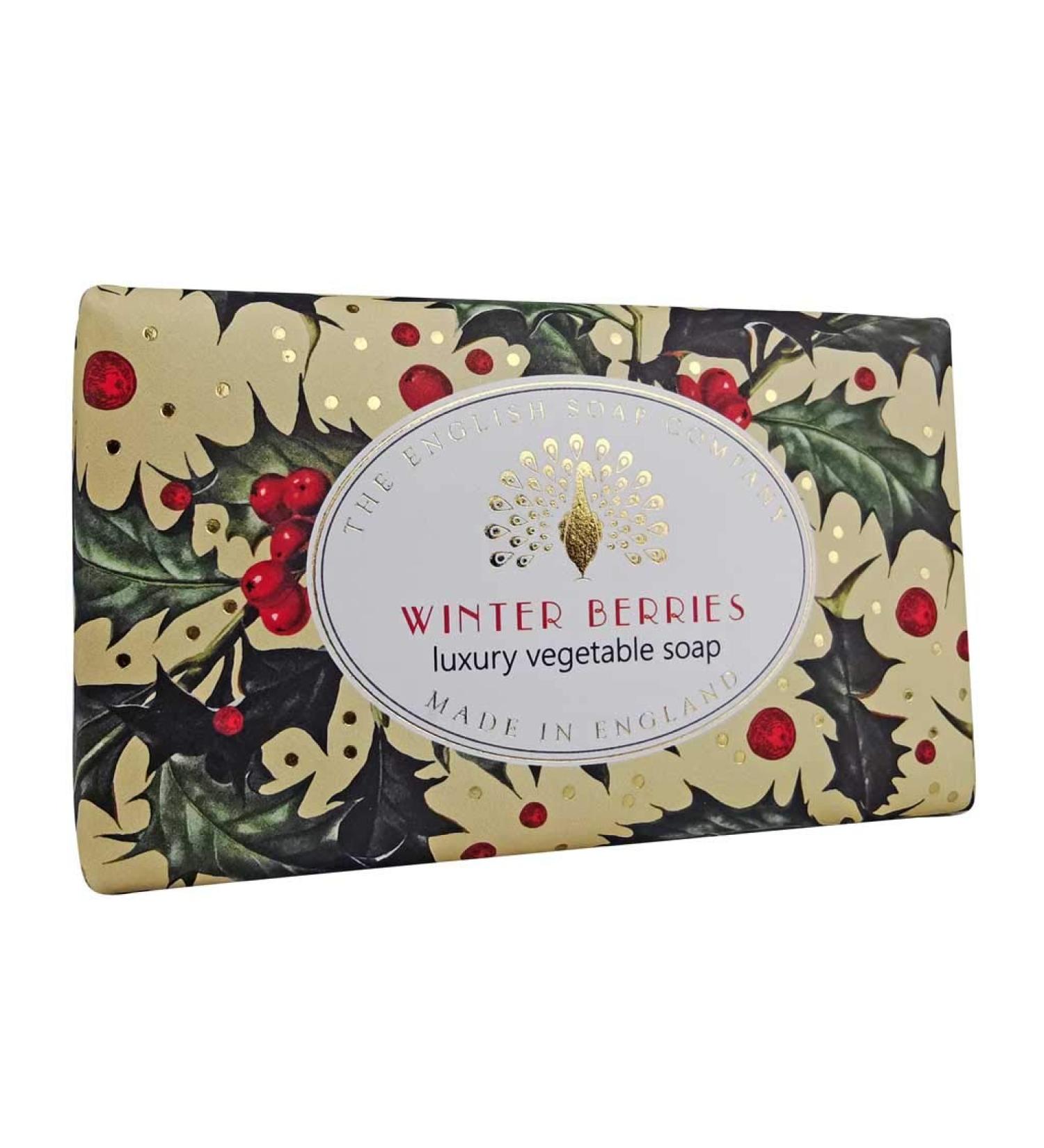 Buy The English Soap Company Winter Berries Christmas Soap 190g - Luxury Holiday Gift | International Shipping Available - Buy Online on GoSupps.com