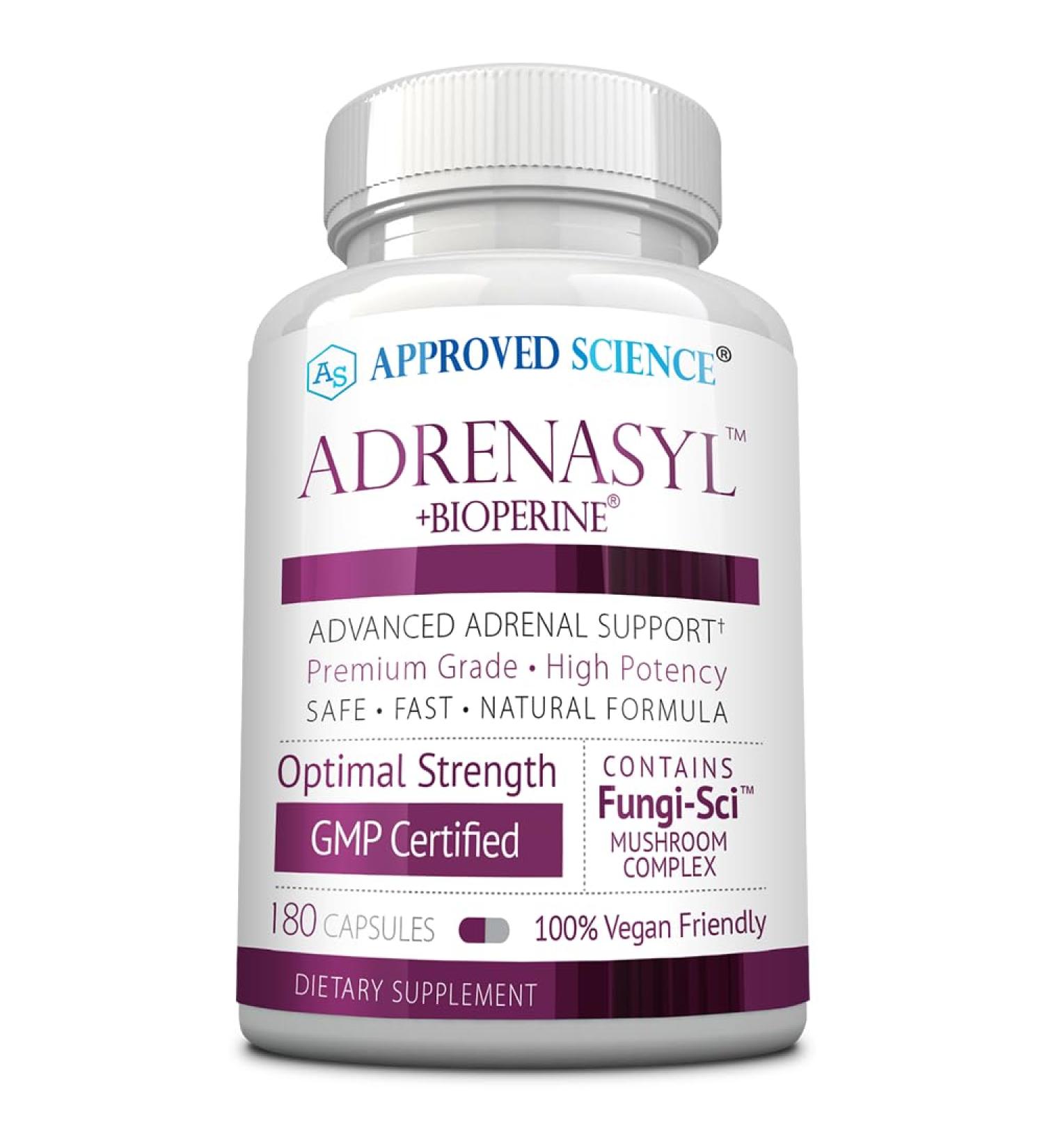 Approved Science Adrenasyl - Adrenal Gland Support - 180 Count - Pack of 1 180 Count (Pack of 1) - Buy Online on GoSupps.com