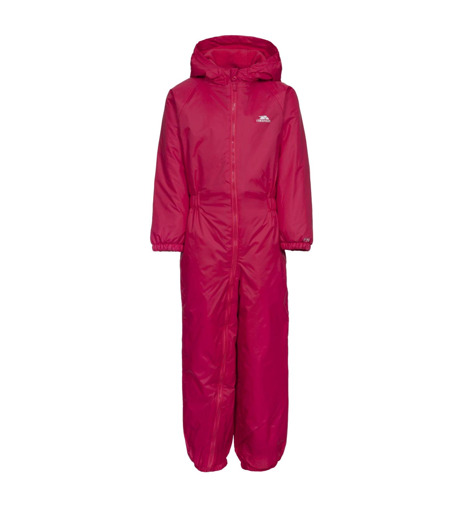 Trespass Kids' Waterproof Drip Drop Outdoor Rain Suit 12-18 Months Raspberry