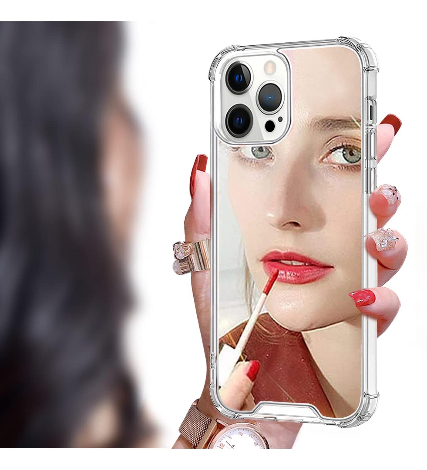 Cavdycidy iPhone 13 Pro Classic Mirror Case for Women - Acrylic Mirror Phone Case for Outdoor Makeup - Beauty Essential for Girls - 13 Pro - Buy Online on GoSupps.com