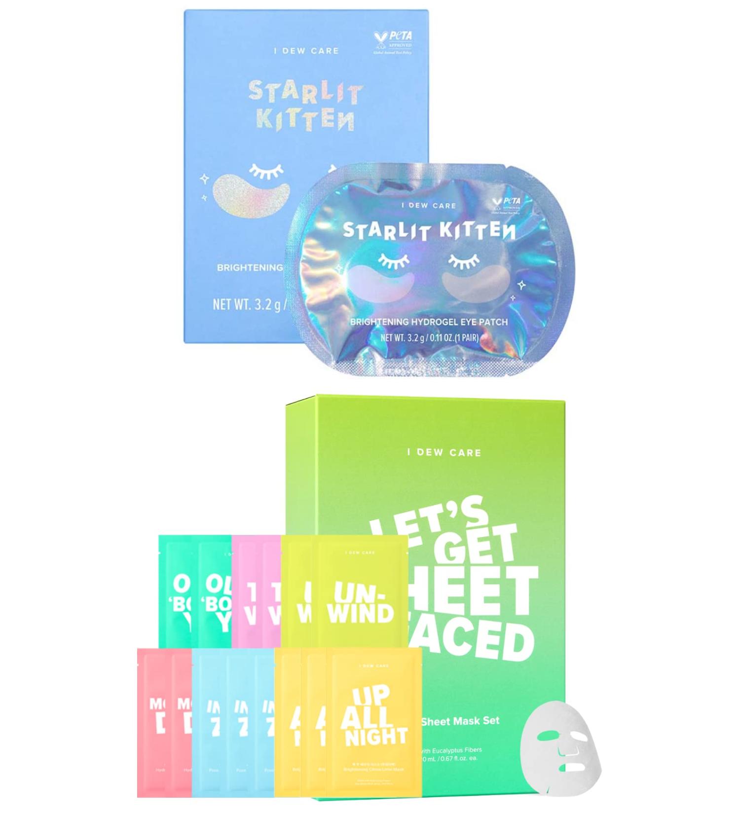 I DEW CARE Hydrogel Eye Patch - Starlit Kitten + Sheet Mask Pack Bundle - 14 Count - Buy Online on GoSupps.com