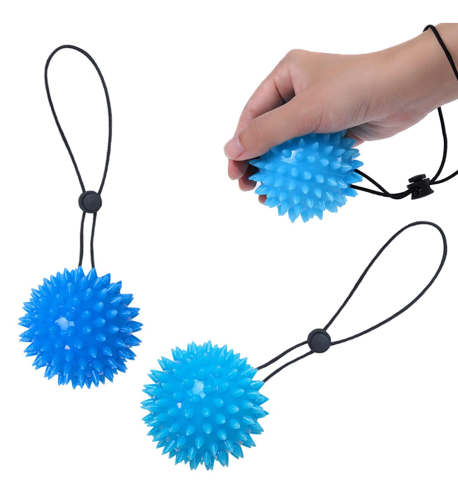 Hand Therapy Ball Set - Silicone Finger Trainer & Stress Relief Grip Balls for Strength Training & Pain Relief (2 Pieces) - Buy Online on GoSupps.com