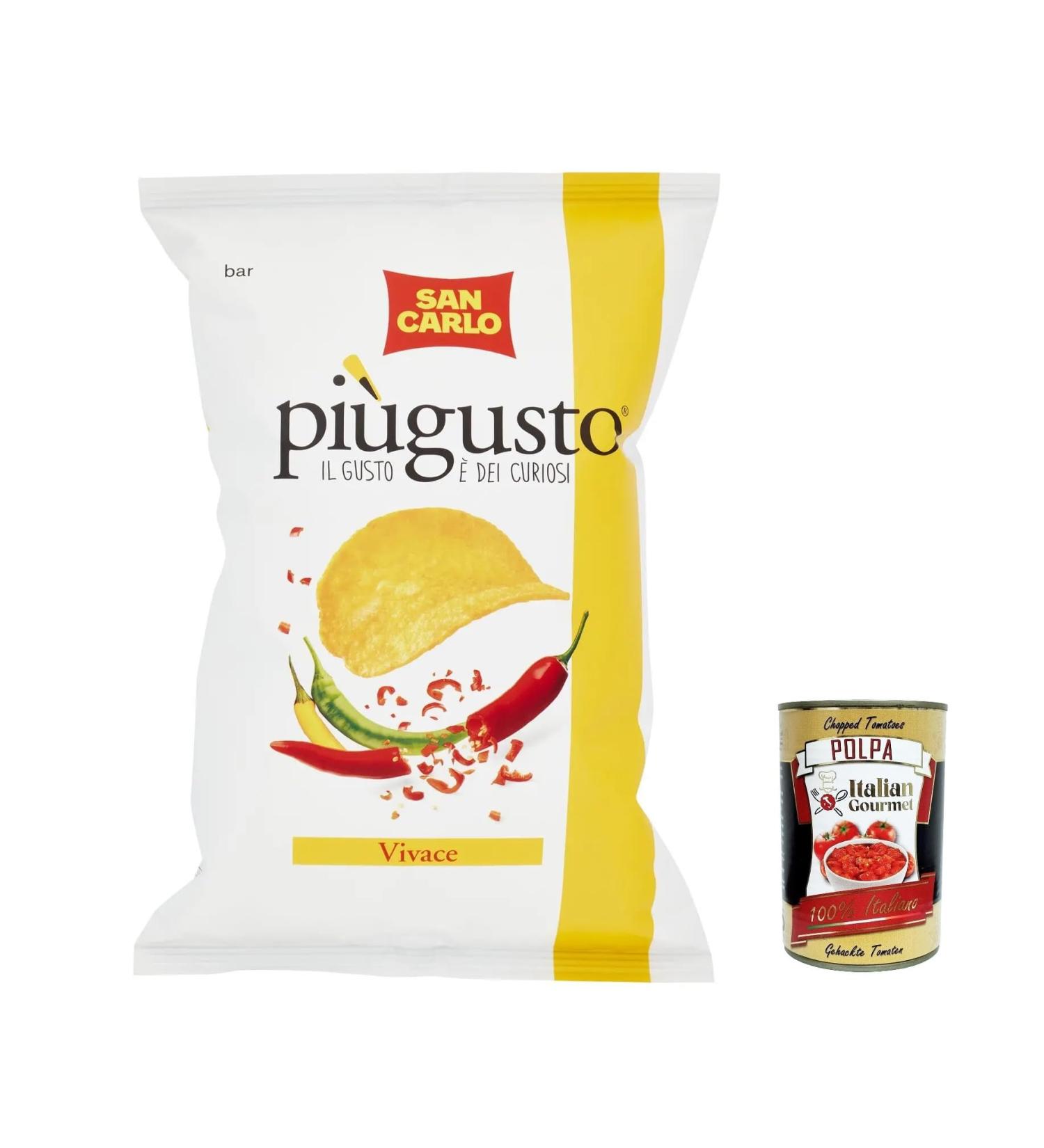  Italian Gourmet E.R. San Carlo pi gusto Vivace Lot de 10 chips de patatine sal es 50 g + Polpa Italian Gourmet 400 g - Buy Online on GoSupps.com