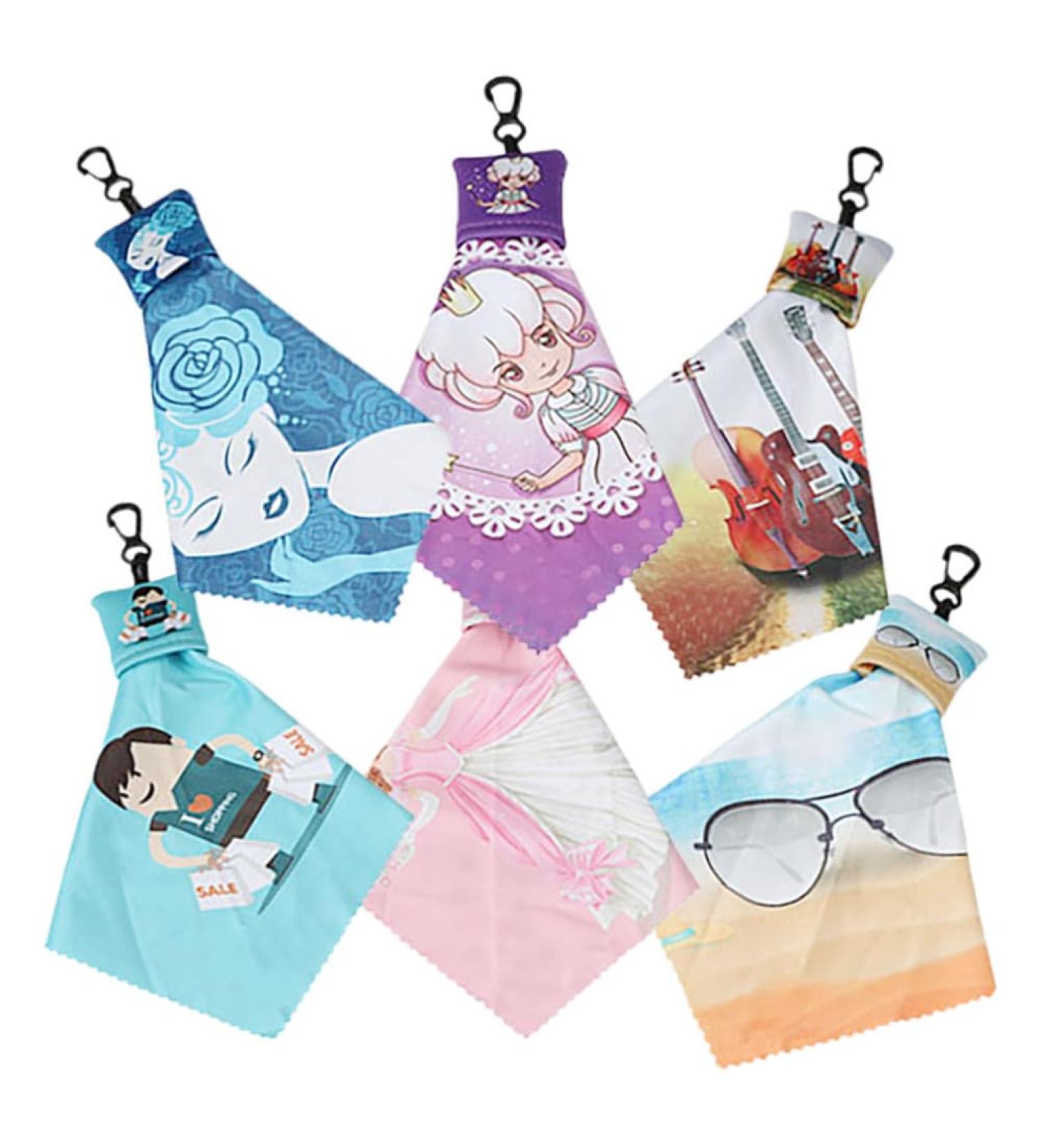 Healvian 6pcs Glasses Cleaning Cloth Keychain | Portable Screen Lens Cleaner Wipes for Eyeglasses Camera Lenses & Cell Phones Perfect Travel Accessory - Buy Online on GoSupps.com