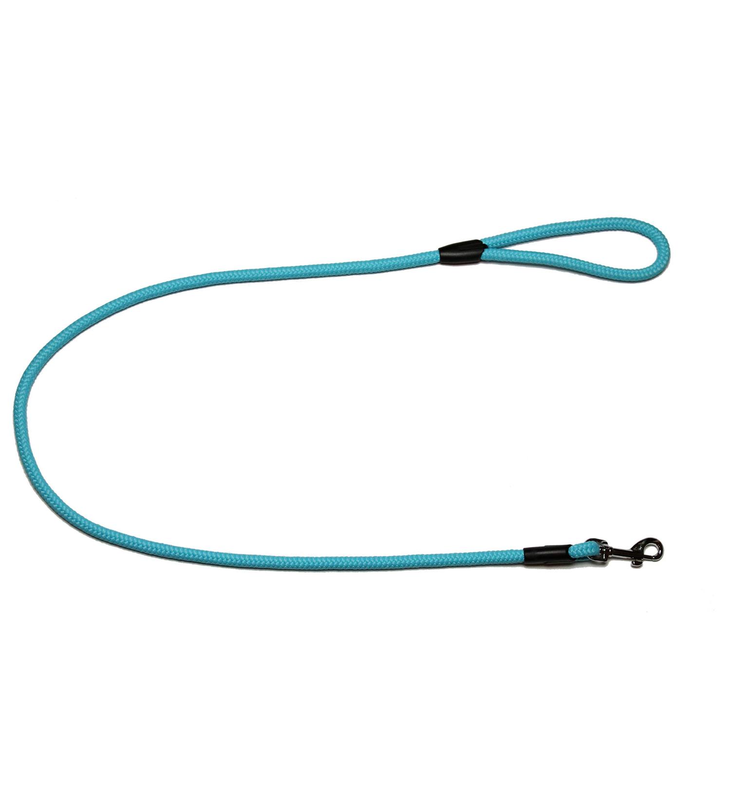 Leash - rope leash with hand loop Basic 10mm 27 colours 7 lengths (1.20 m turquoise) 1.20 m turquoise