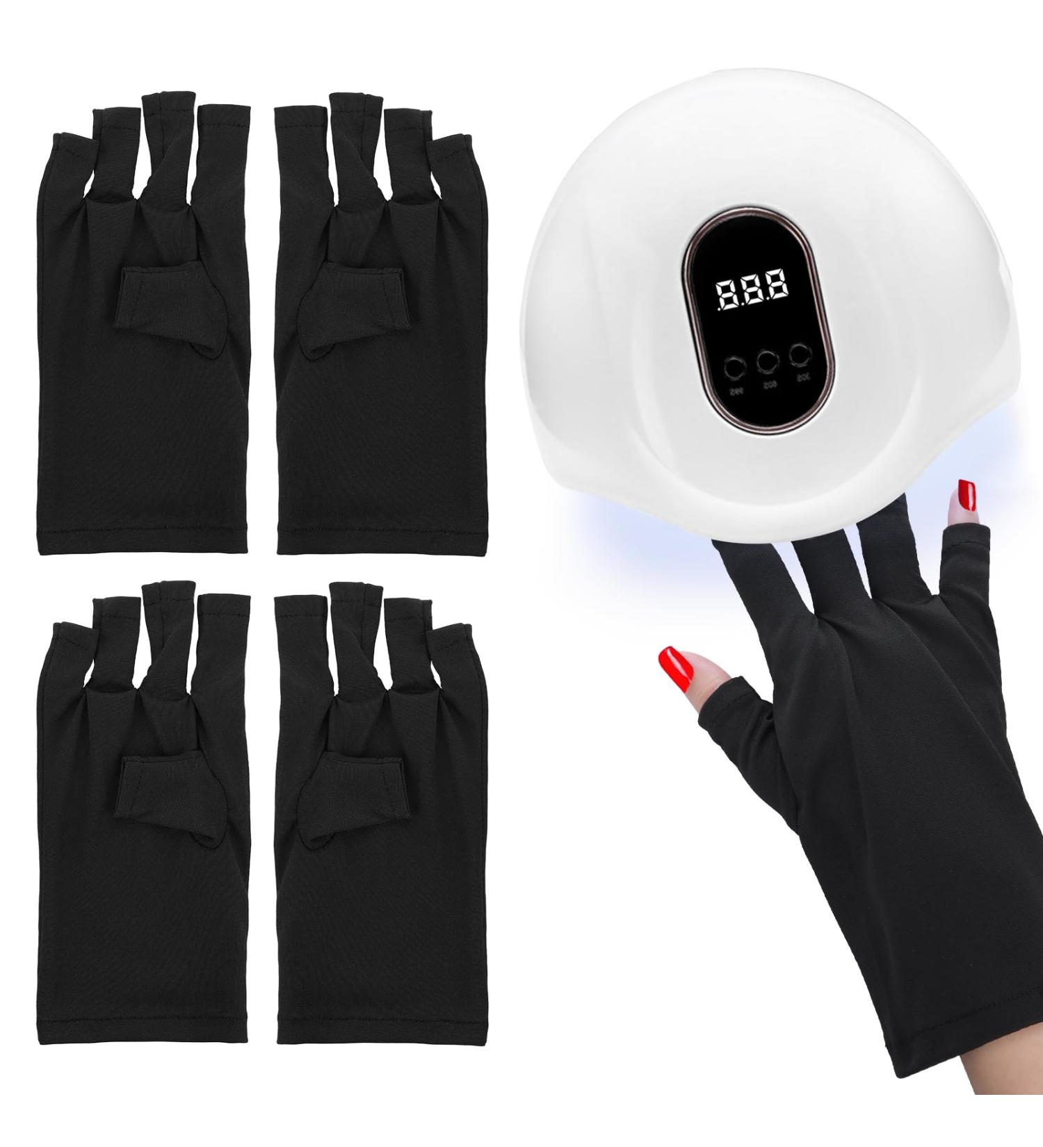 2 Pair Anti UV Gel Manicure Gloves - Professional Fingerless Protection for Nail Art DIY - Moisturizing & Skin Care - Home & Outdoor - 2 Pairs - Buy Online on GoSupps.com
