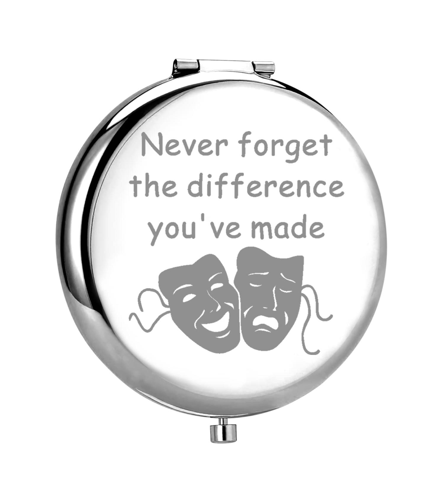MYOSPARK Theatre Drama Girl Compact Makeup Mirror - Graduation Gift for Theatre Students - Never Forget the Difference You've Made - Buy Online on GoSupps.com