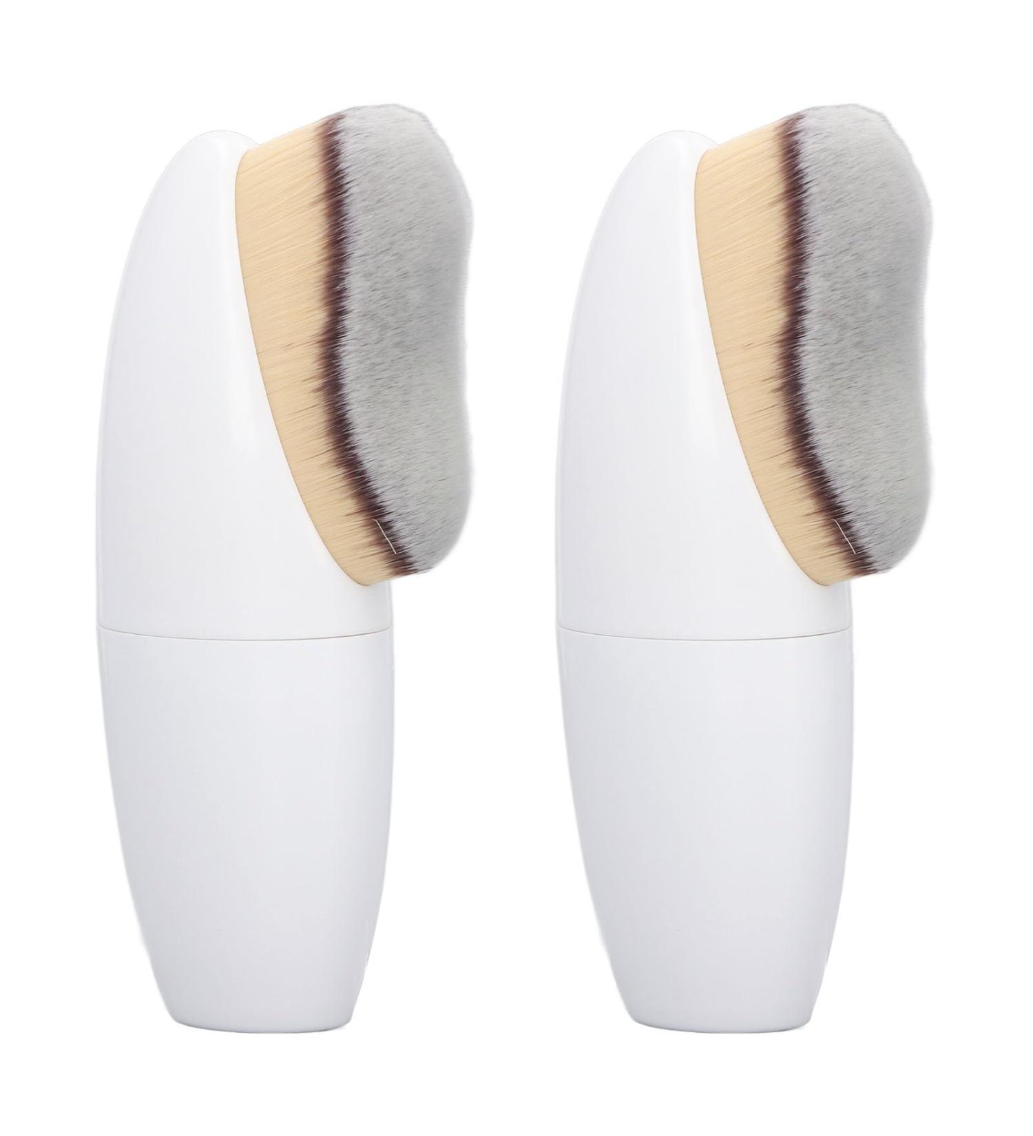 Foundation Brush 2 Pieces Soft Bristles Comfortable Handle Professional Face Makeup Brush for BB Cream Powder Cosmetic Tool - Buy Online on GoSupps.com