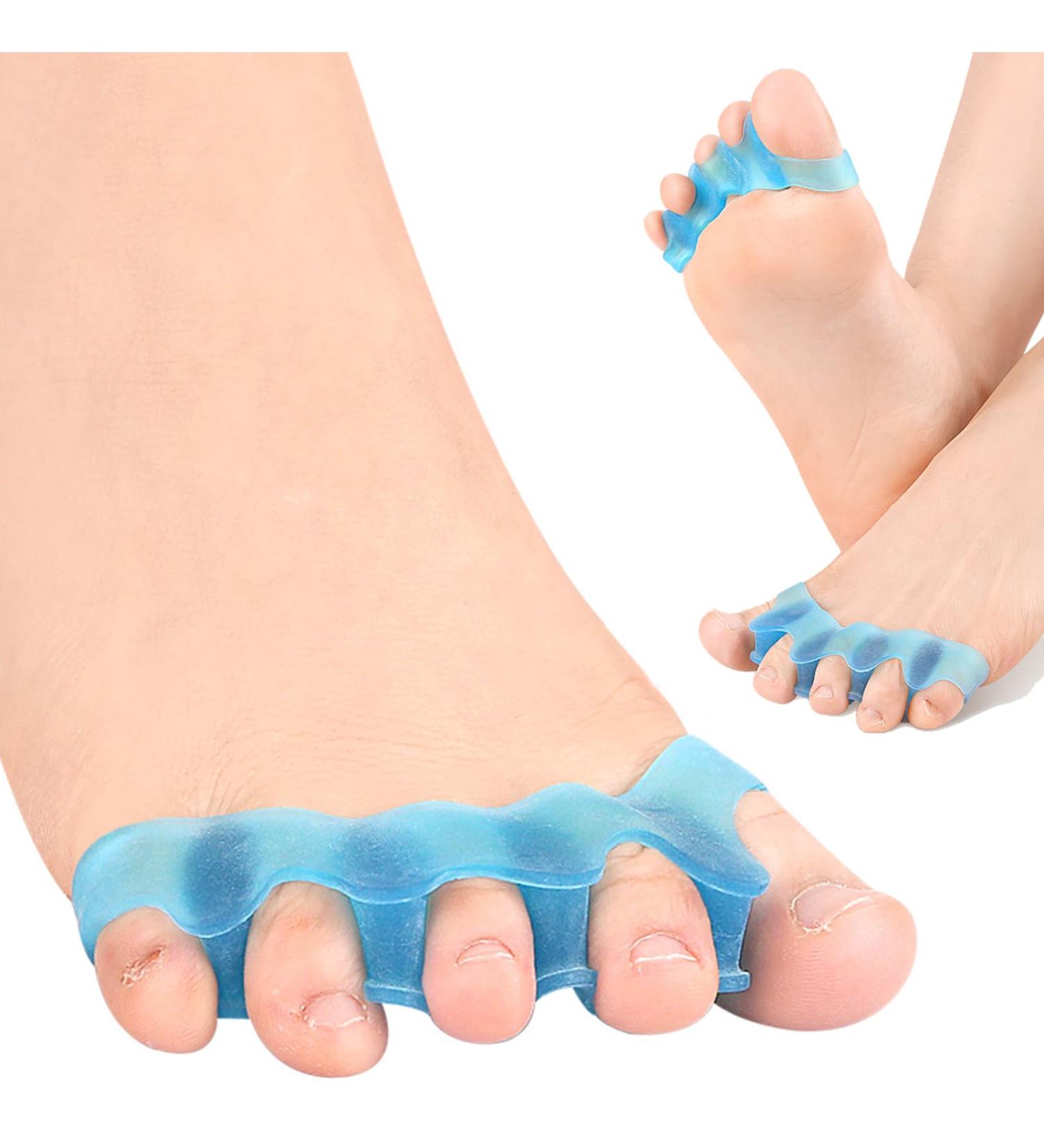 6 Pieces Gel Toe Separators - Bunion Corrector & Toe Alignment Spacers for Pain Relief | Blue - Buy Online on GoSupps.com