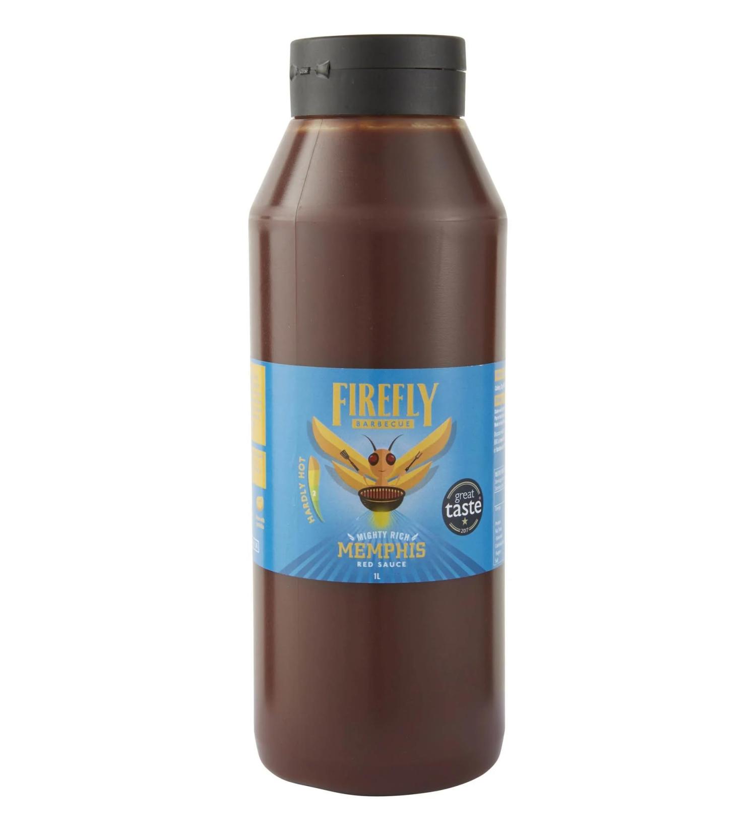 Firefly BBQ Memphis Red BBQ Sauce - Sweet and Smoky Essence of Memphis 1l - Buy Online on GoSupps.com