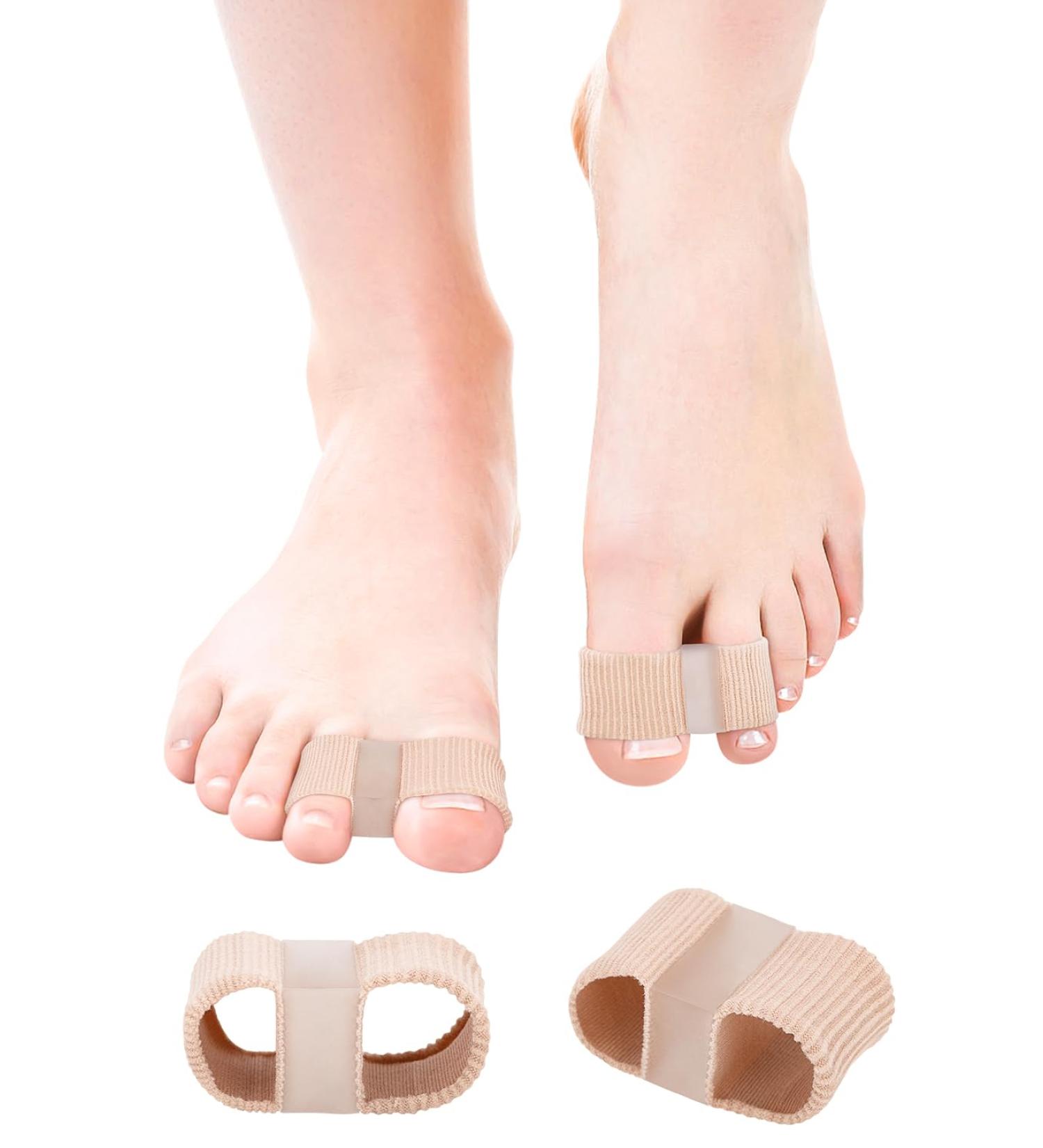 Bunion Correct Toe Spacers for Women Men - Toe Separators with Soft Gel Pads and Elastic Loops for Bunion Correction and Hammer Toe Straightening - Small Size - Buy Online on GoSupps.com