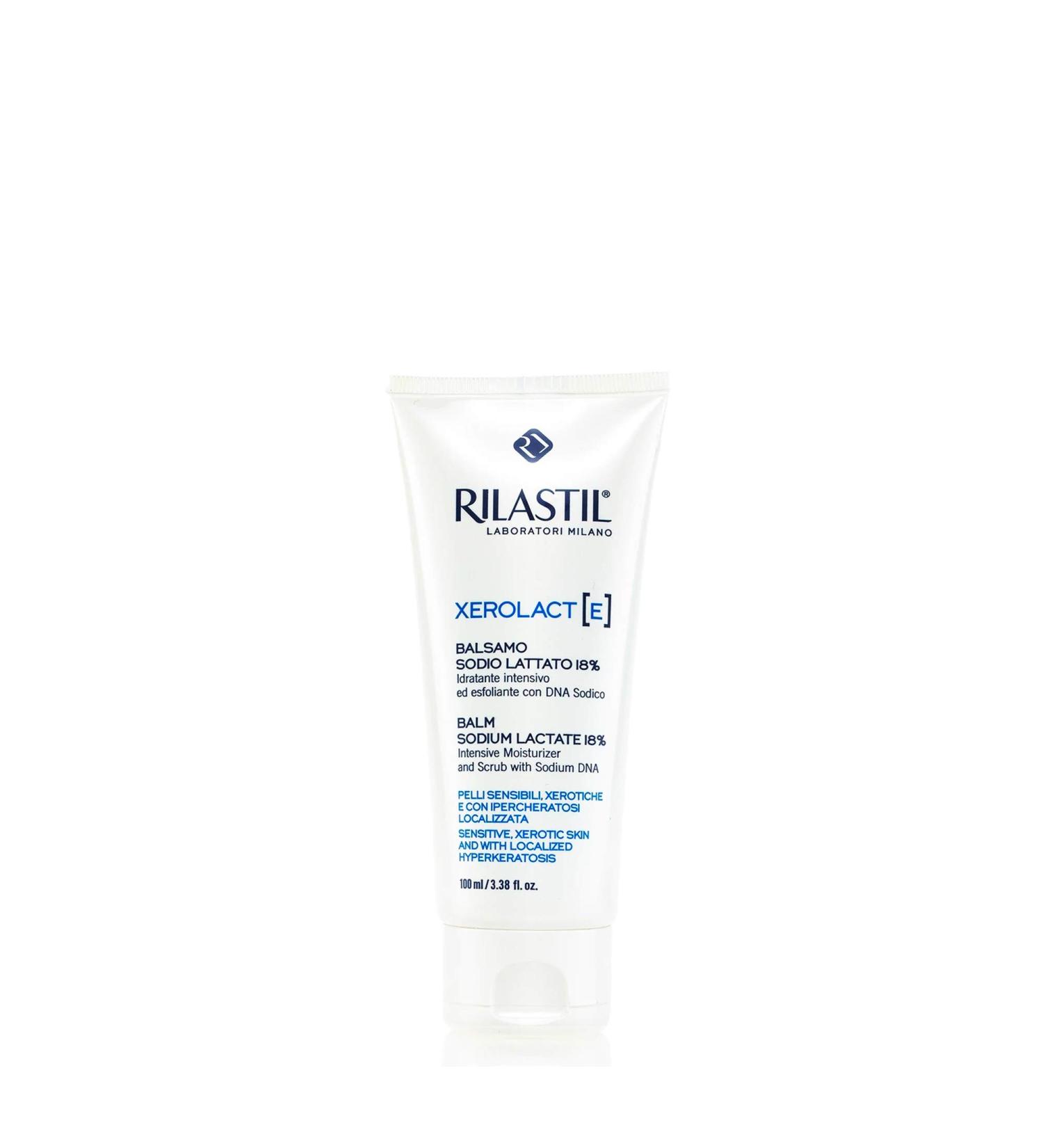 Rilastil Xerolact Balm 18% - Intensive Moisture Care & Peeling for Sensitive Skin | 100ml Softening Treatment - International Shipping Available - Buy Online on GoSupps.com
