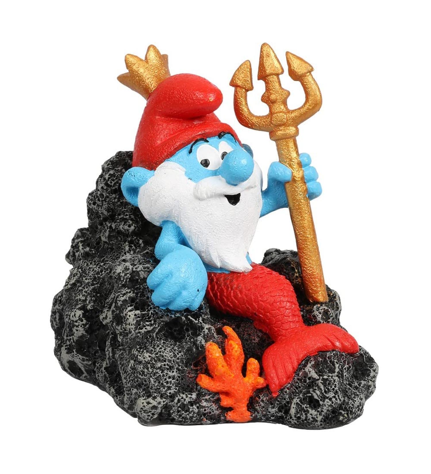 Aqua della figure under water Neptune 9.4 x 6.8 x 8.5 cm very detailed and made of polyester resin non-toxic and pH-neutral for sweet and seawater aquariums Neptune