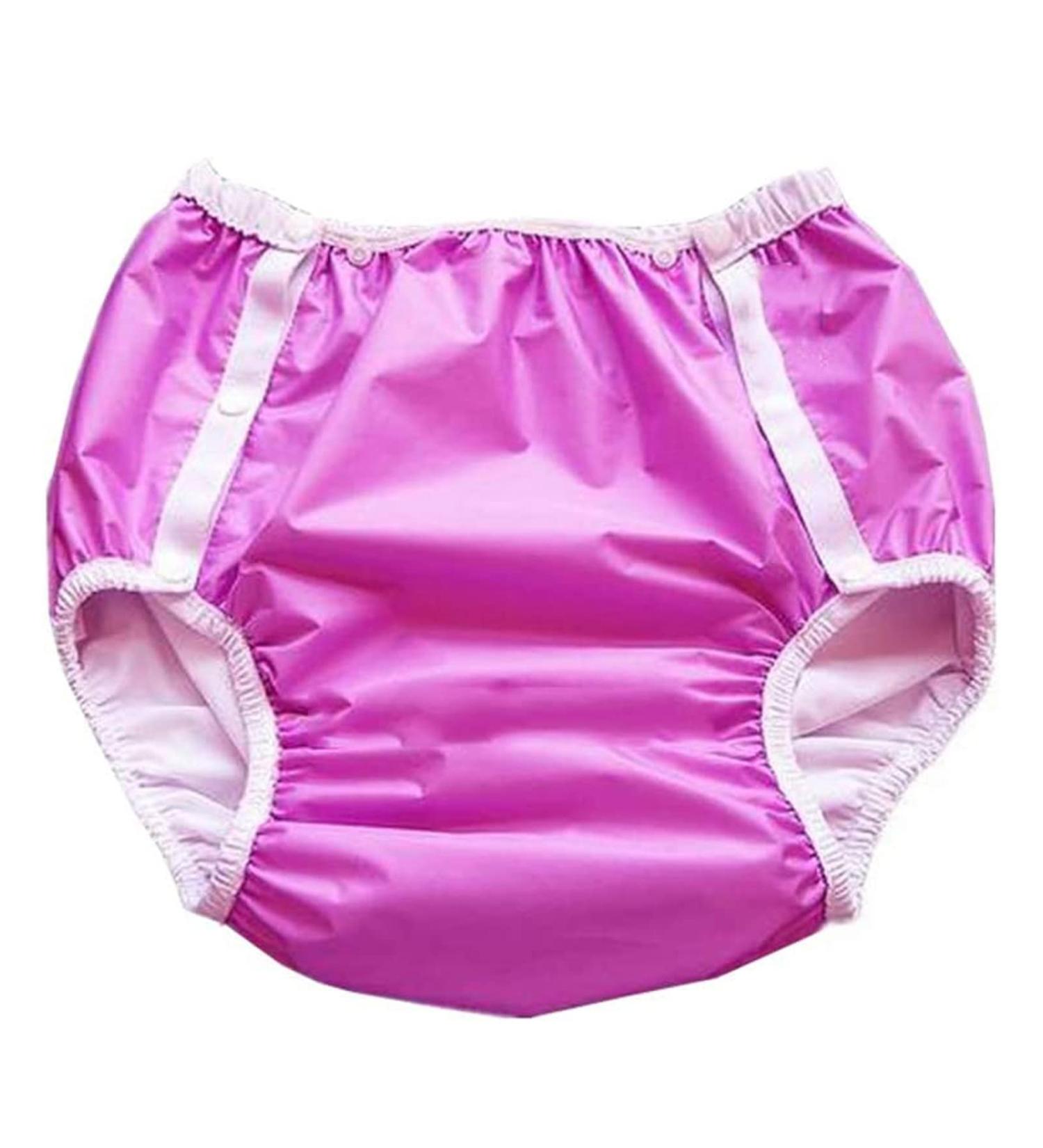 Waterproof reusable cloth diapers diaper trousers' incontined criminal for adults for the care of disabled people pink l l pink