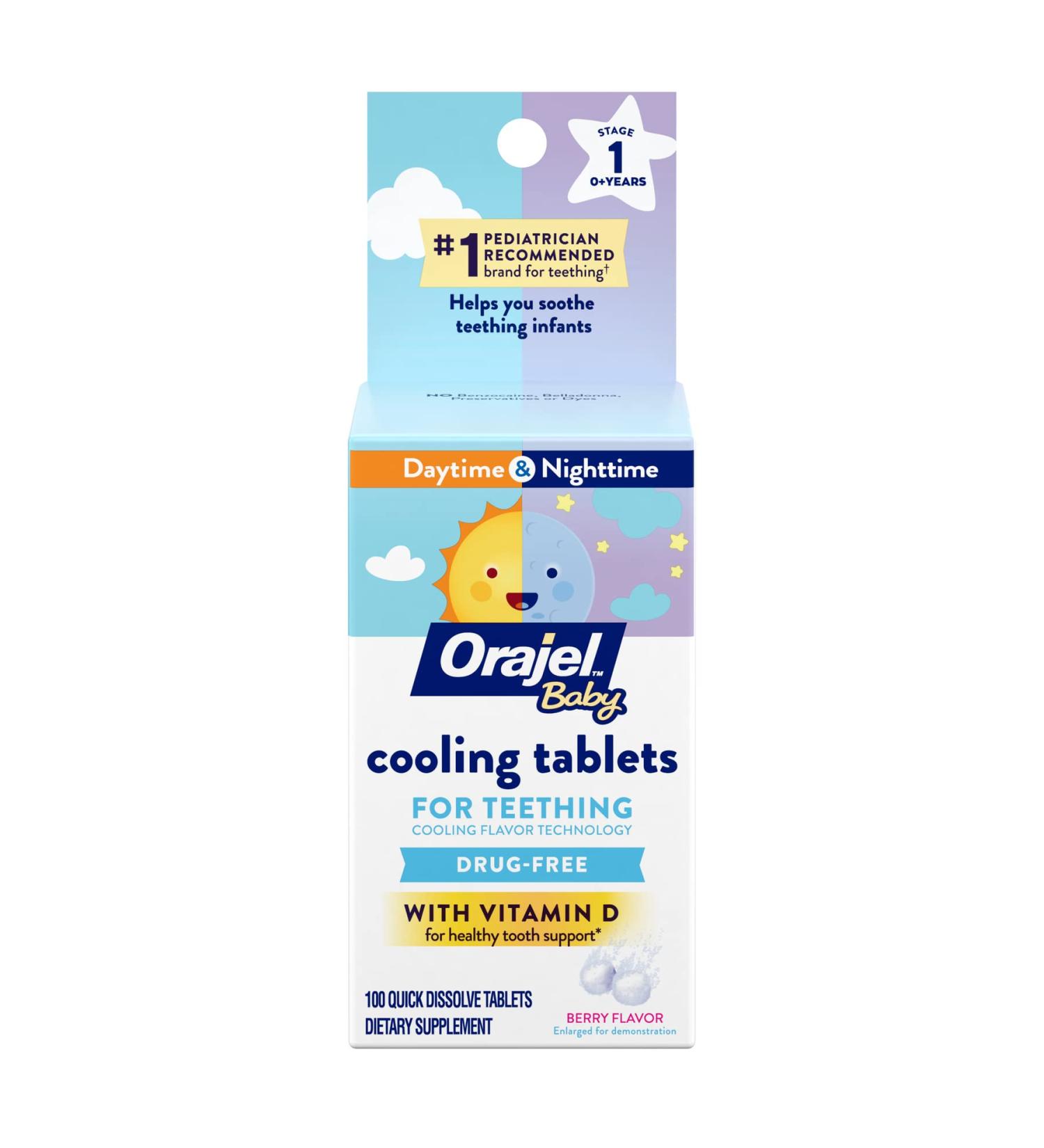 Orajel Baby Teething Tablets 100ct | Non-Medicated Relief for Teething Babies - Buy Online on GoSupps.com