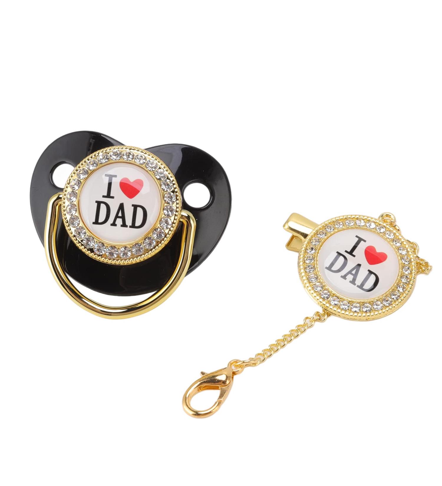 Buy BPA-Free Silicone Baby Pacifier | Rhinestone Design for 6-18 Months | Ideal Baby Shower Gift (Black) - Buy Online on GoSupps.com