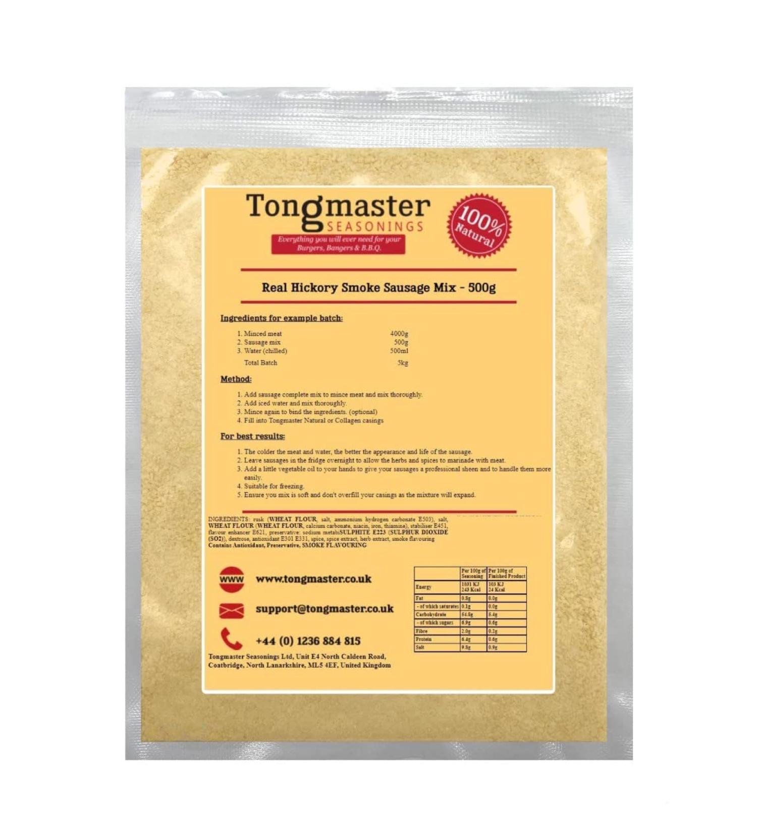 Tongmaster Real Hickory Smoke Sausage Mix 500 g Tomato
