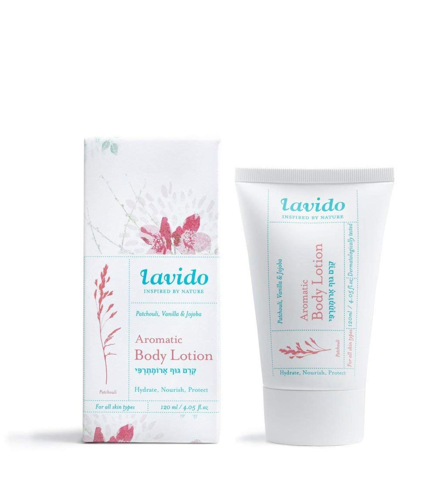 Lavido - Aromatic Natural Body Lotion (Patchouli Vanilla & Jojoba) (4 fl oz | 120 ml) 4.5 Fl Oz (Pack of 1)