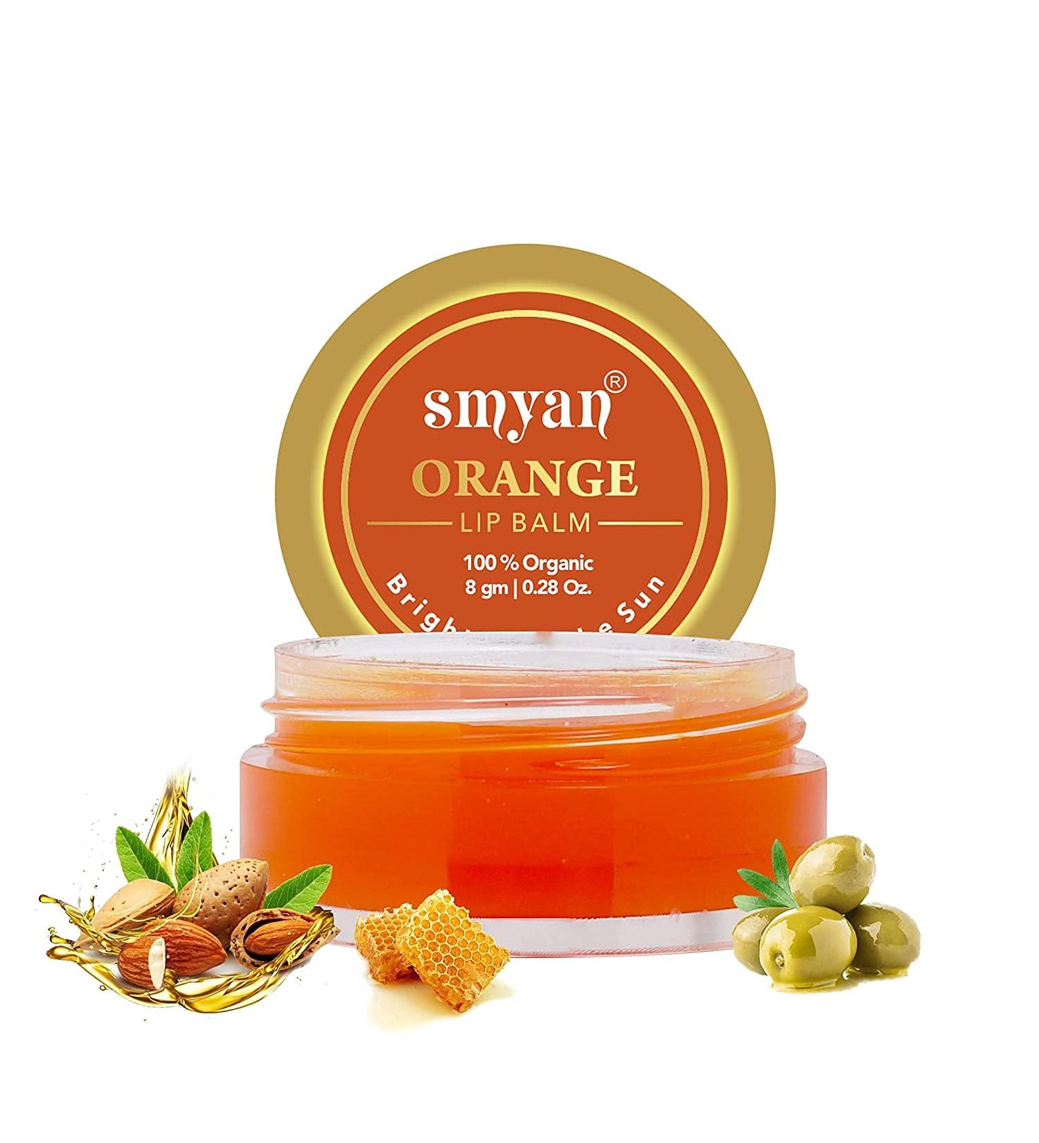 Naturix Orange Lip Balm - Organic Lip Balm for Dark Lips | Lighten & Nourish | 8g with Honey Shea Butter & Cocoa Butter - Buy Online on GoSupps.com