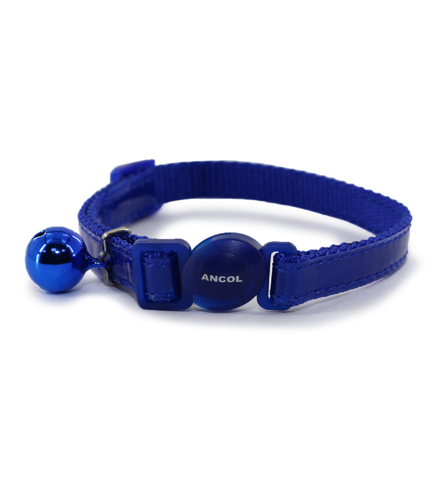 Ancol Gloss Reflective Cat Collar with safety buckle Blue Blue 1 Count (Pack of 1) - Buy Online on GoSupps.com