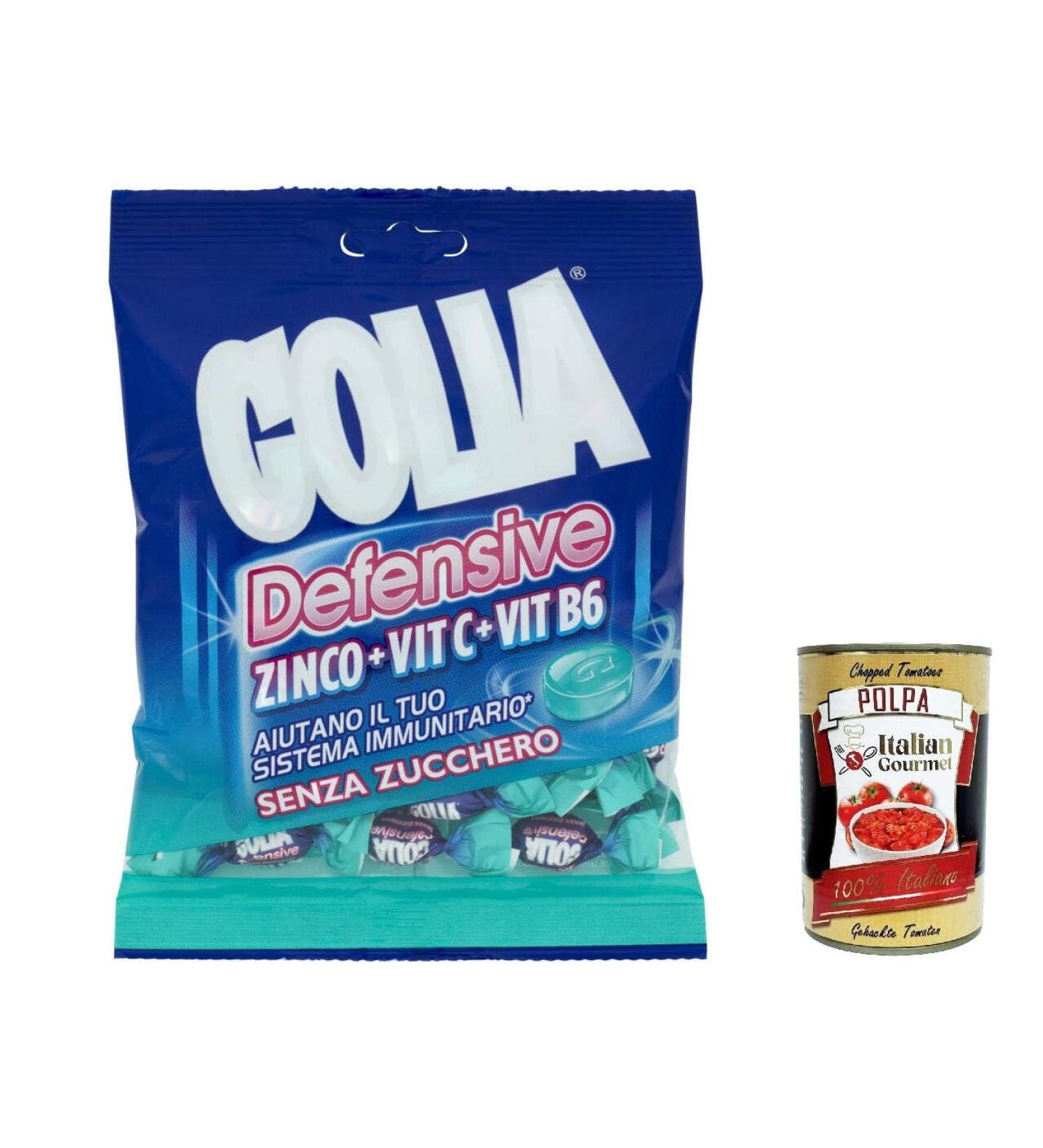 Buy 3x Perfetti Golia Defensive Zinco Sweets with Vitamin C & B6 - Fresh Taste Bonbons 75g & Italian Gourmet Polpa 400g - International Shipping Available! - Buy Online on GoSupps.com