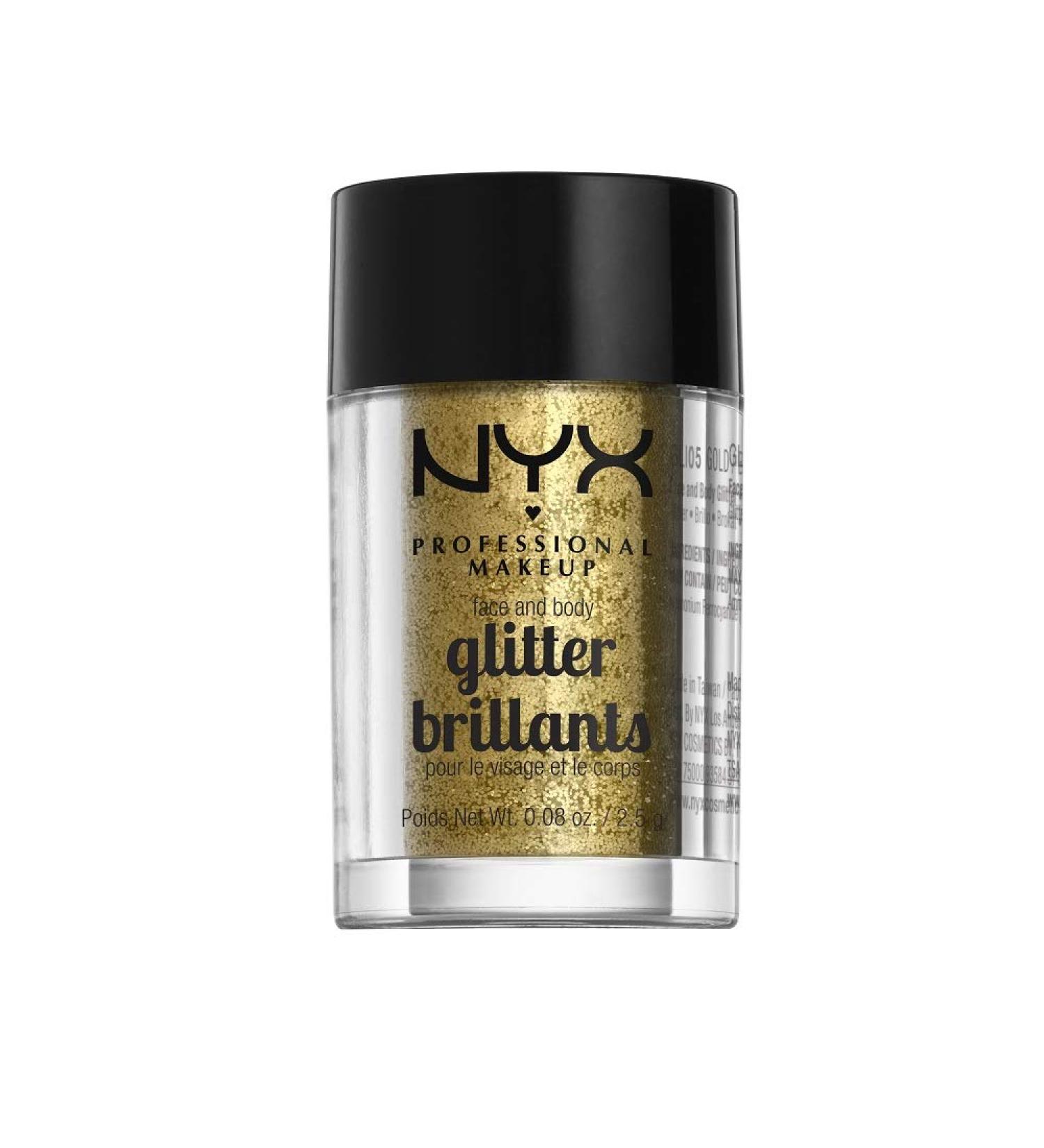 NYX Face & Body Glitter - Gold | Professional Makeup Glitter for Face and Body - Buy Online on GoSupps.com