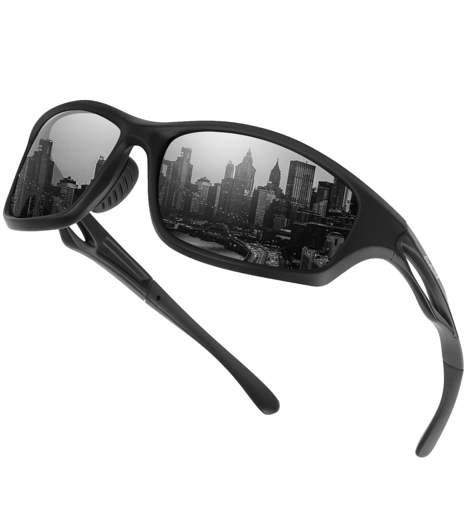 Duduma Polarized Sports Sunglasses | Tr90 Black Matte Frame | Black Lens - Buy Online on GoSupps.com