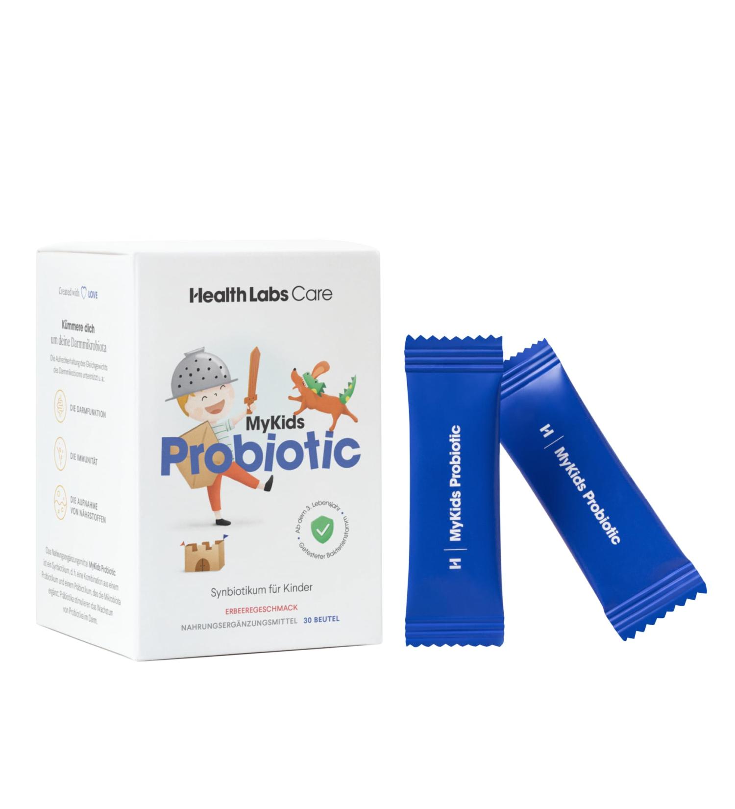 Health Labs Care Mykids Probiotic for Children - 30 Bags - Supports Antibiotic Therapy - 2 Billion Bacillus Subtilis - 30-Day Supply - Buy Online on GoSupps.com