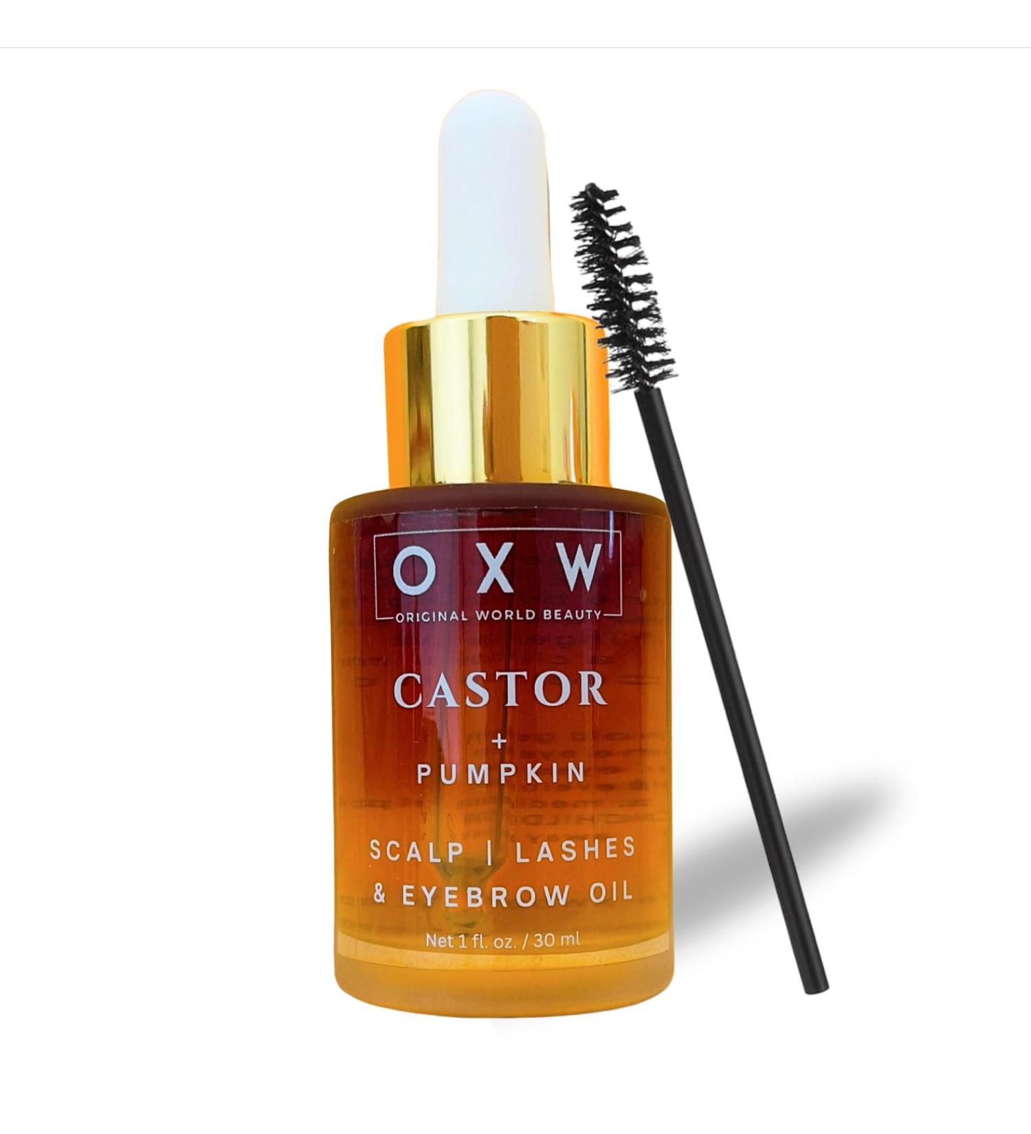 OXW Beauty Castor & Pumpkin Seed Oil Blend - Organic Scalp Stimulator for Hair Growth & Nourishing Facial Treatment - Hexane-Free Cold Pressed - Handcrafted All Natural - Buy Online on GoSupps.com