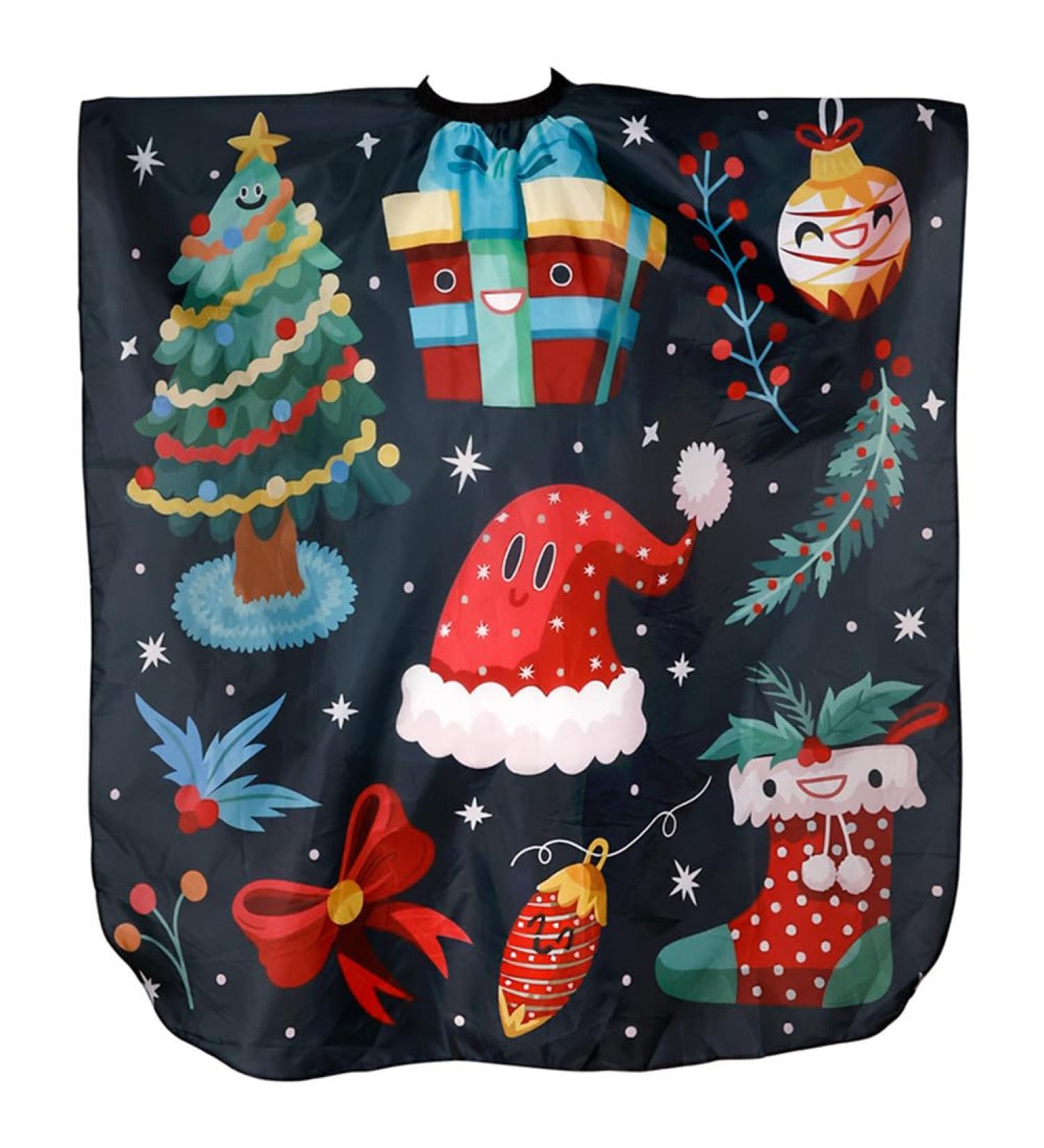 LOGOFUN Christmas Hair Cutting Cape - Festive Kids Barber Cape for Christmas Haircuts - Perfect Barber Shop Supplies - Buy Online on GoSupps.com