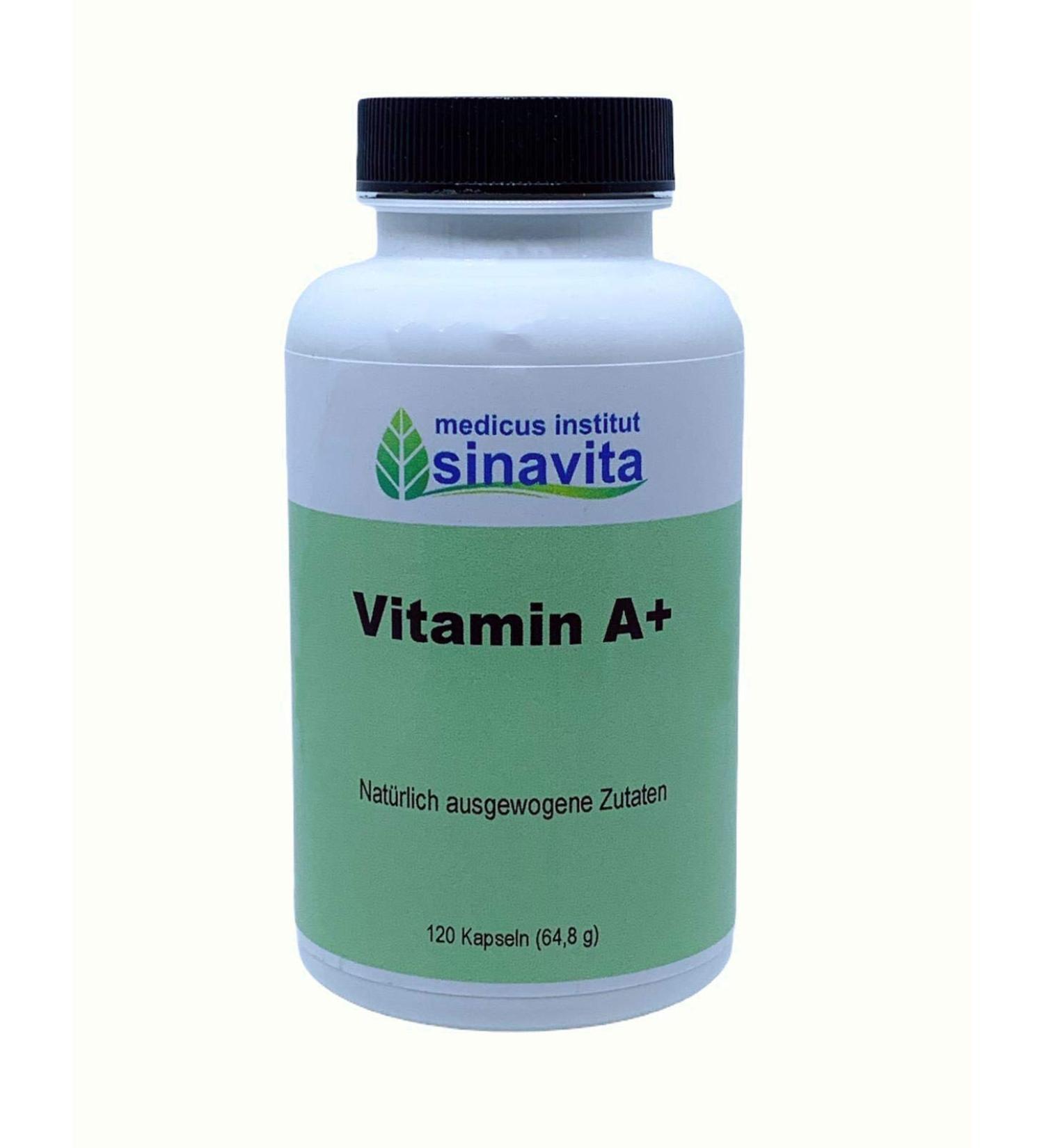 Vitamin A+ 120 caps. vegetarian capsule shell German production