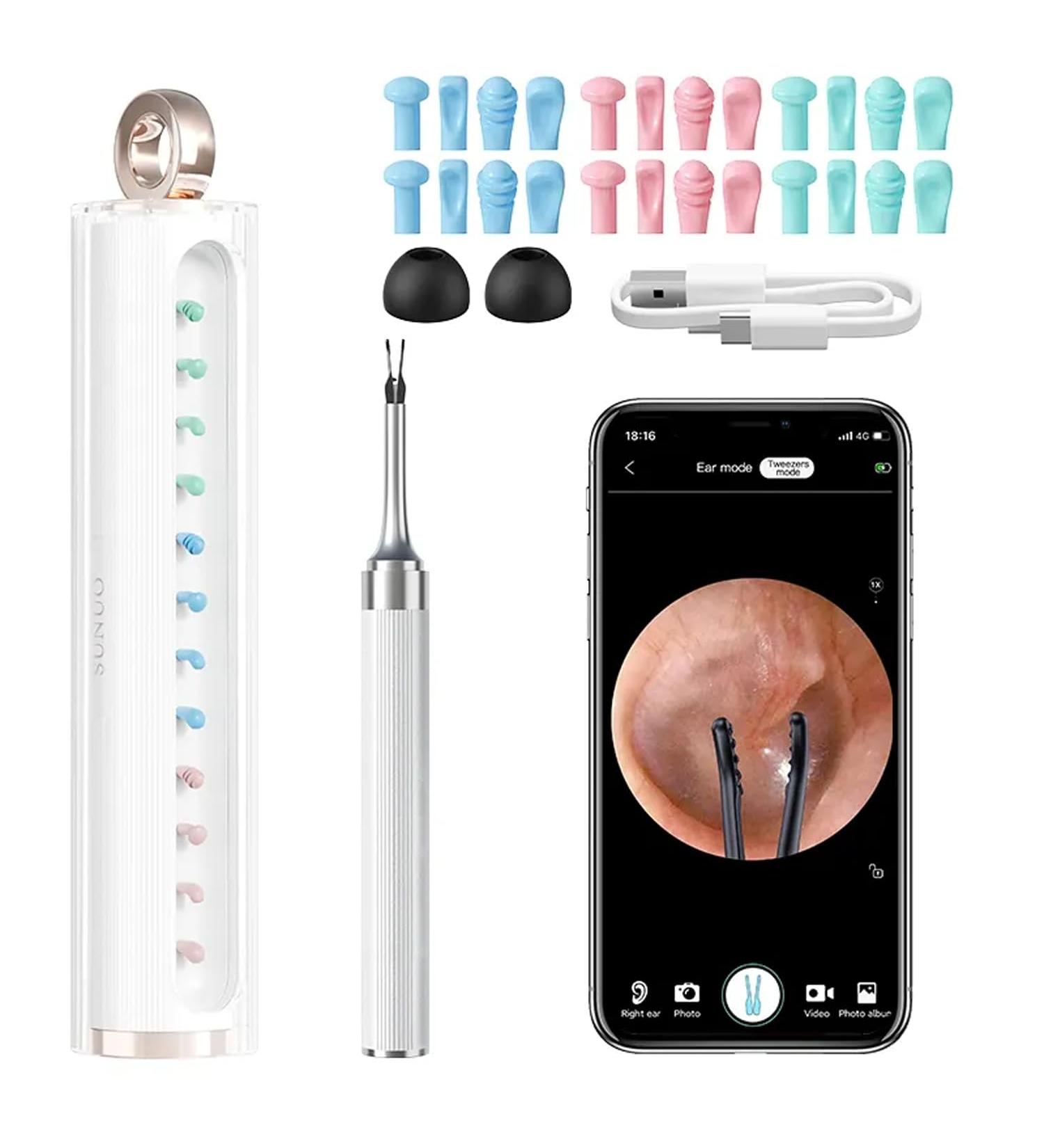 8 Million Pixels Wireless Otoscope Ear Camera All-purpose Ear Picking Tweezers 14-20mm Focal Length 3.2mm Lens Size Six-axis Gyroscope Visible/clampable/collectable/storable Earwax Removal Tool - Buy Online on GoSupps.com