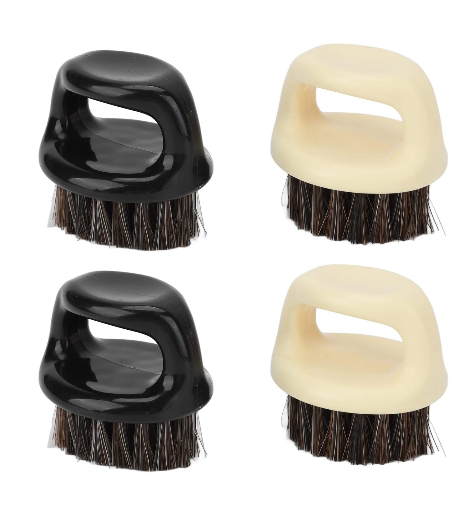 Professional Ankle Beard Brush Set - 4 Soft Bristle Brushes for Hairdressers & Barbers | Mustache & Neck Styling for Men - Buy Online on GoSupps.com