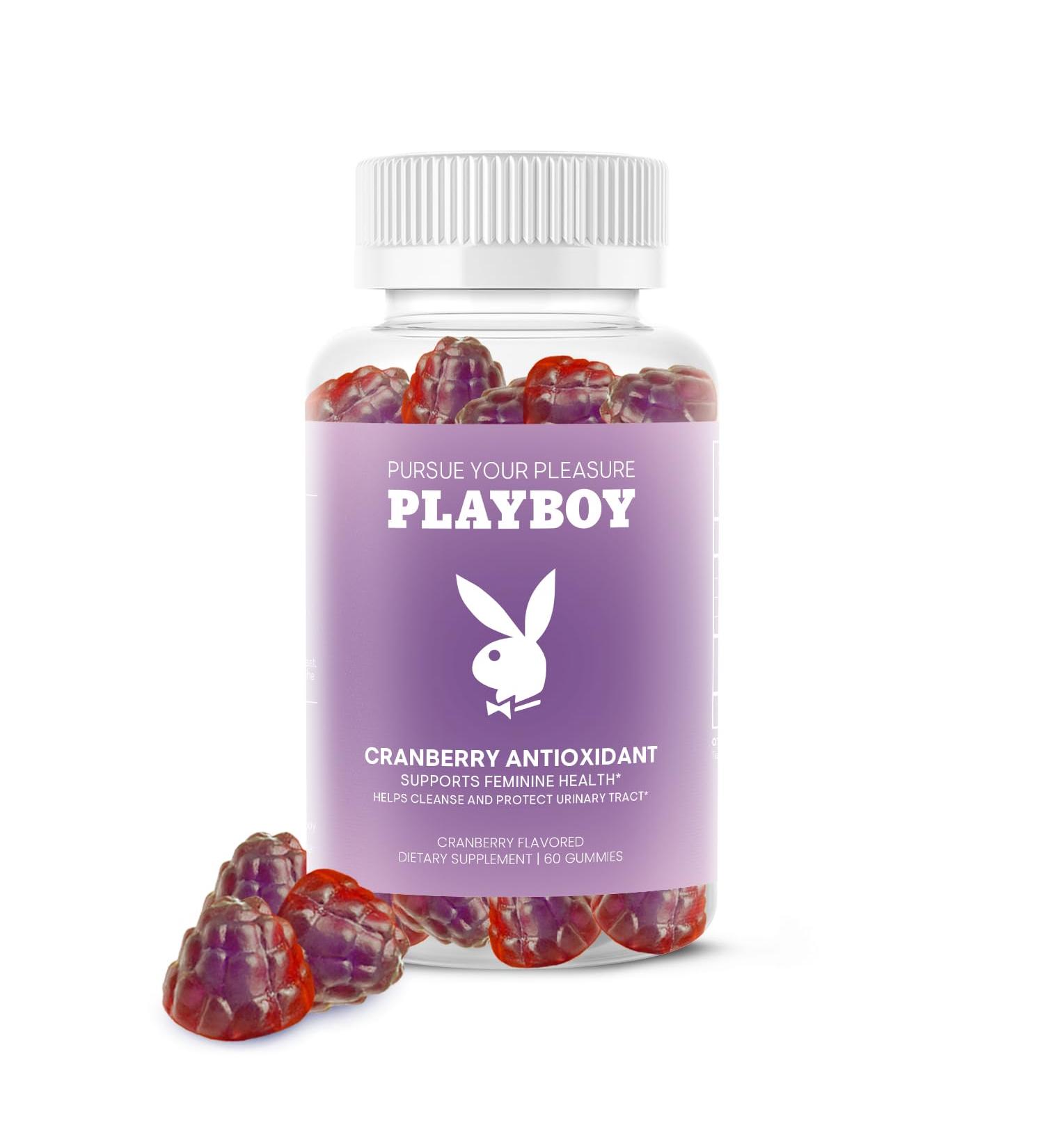 Playboy - Feminine Health Cranberry Antioxidant Gummies for Women (60 Count - Cranberry) Antioxidant Rich to Cleanse & Protect Urinary Tract Health Vaginal Odor and Ph Balance - Non GMO Vegan Gummy 60 Count (Pack of 1) - Buy Online on GoSupps.com