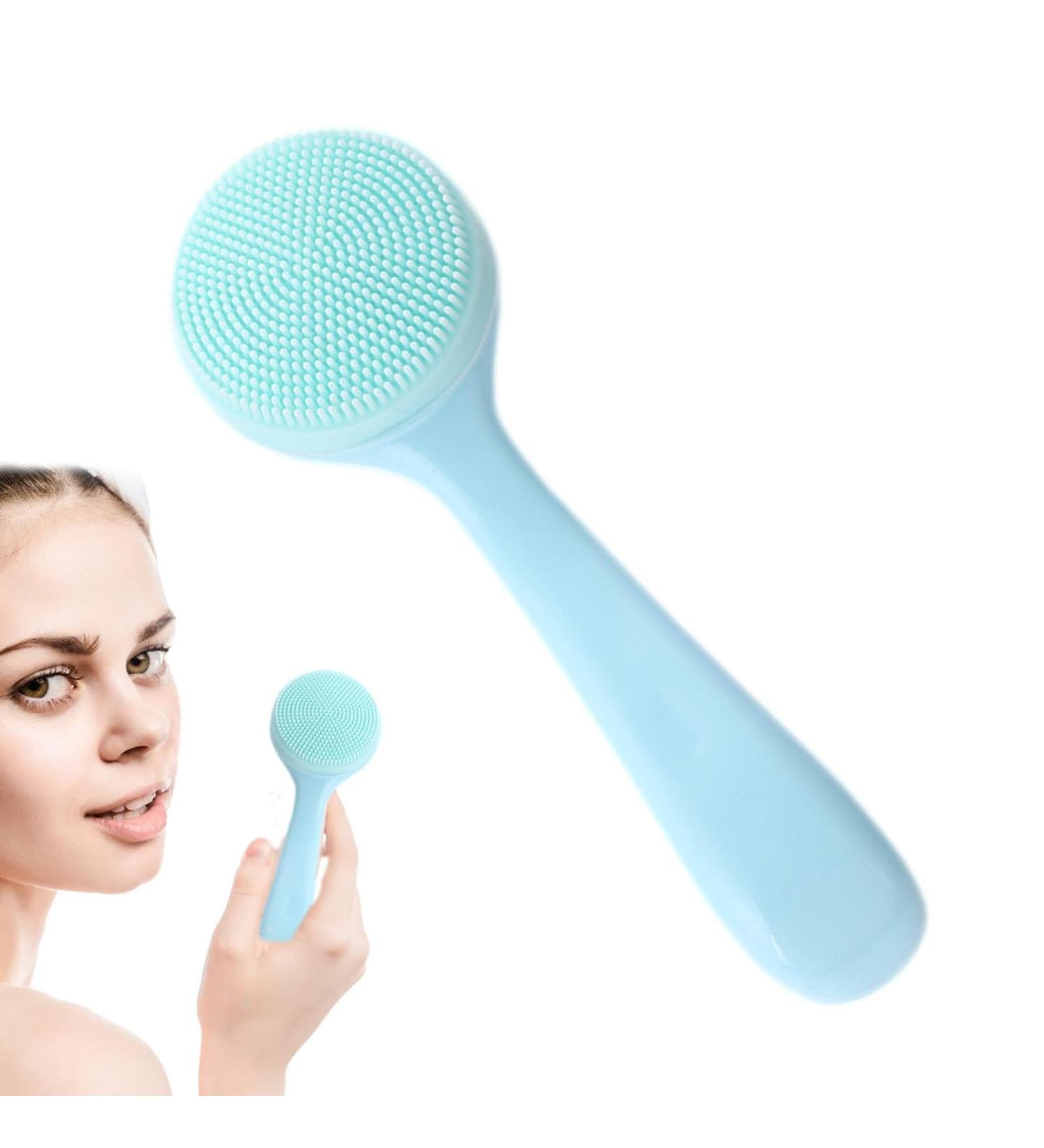 Silicone Face Wash Brush Silicone Face Skin Scrubbers Scrub Pad - Face Scrub Brush Soft Silicone Skin Scrubbers Deep Cleaning Skin Care for Women Blue - Buy Online on GoSupps.com