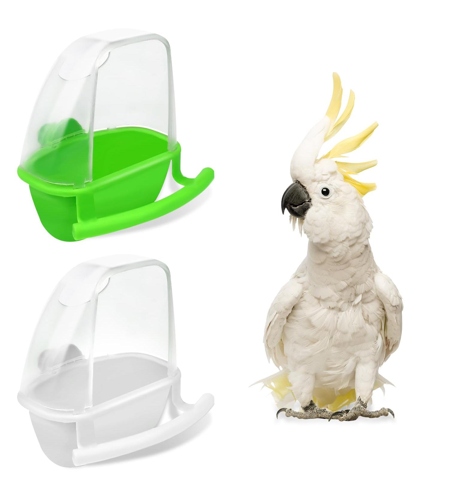JNAWA 2pcs Bird Cage Feeder Bird Water Bottles Food Holder Feeder Parrot Food Dispenser for Cockatiel Parrots Budgie Lovebirds - Buy Online on GoSupps.com