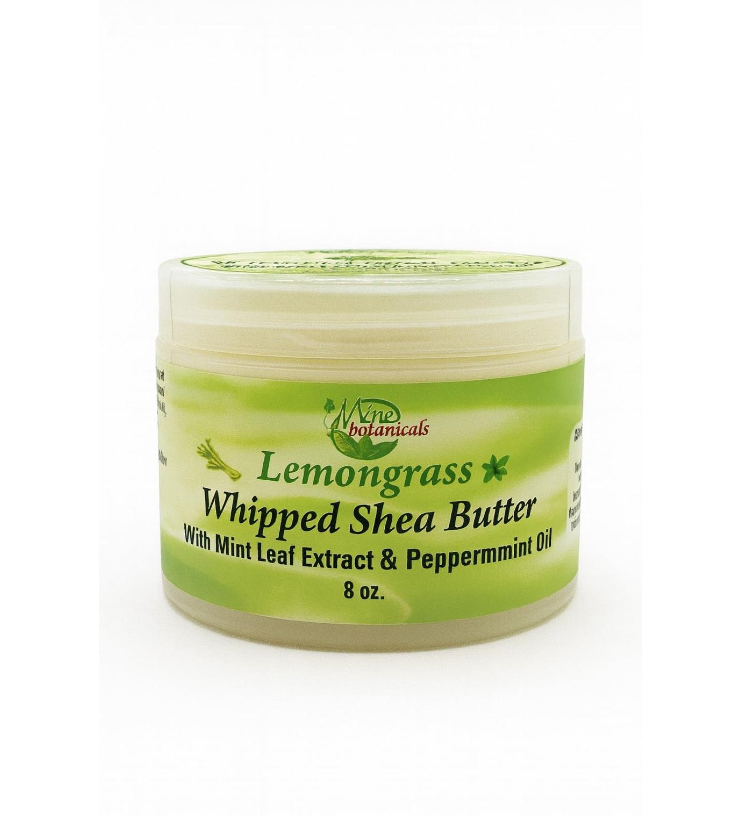Mine Botanicals Lemongrass Whipped Shea Butter 8 oz