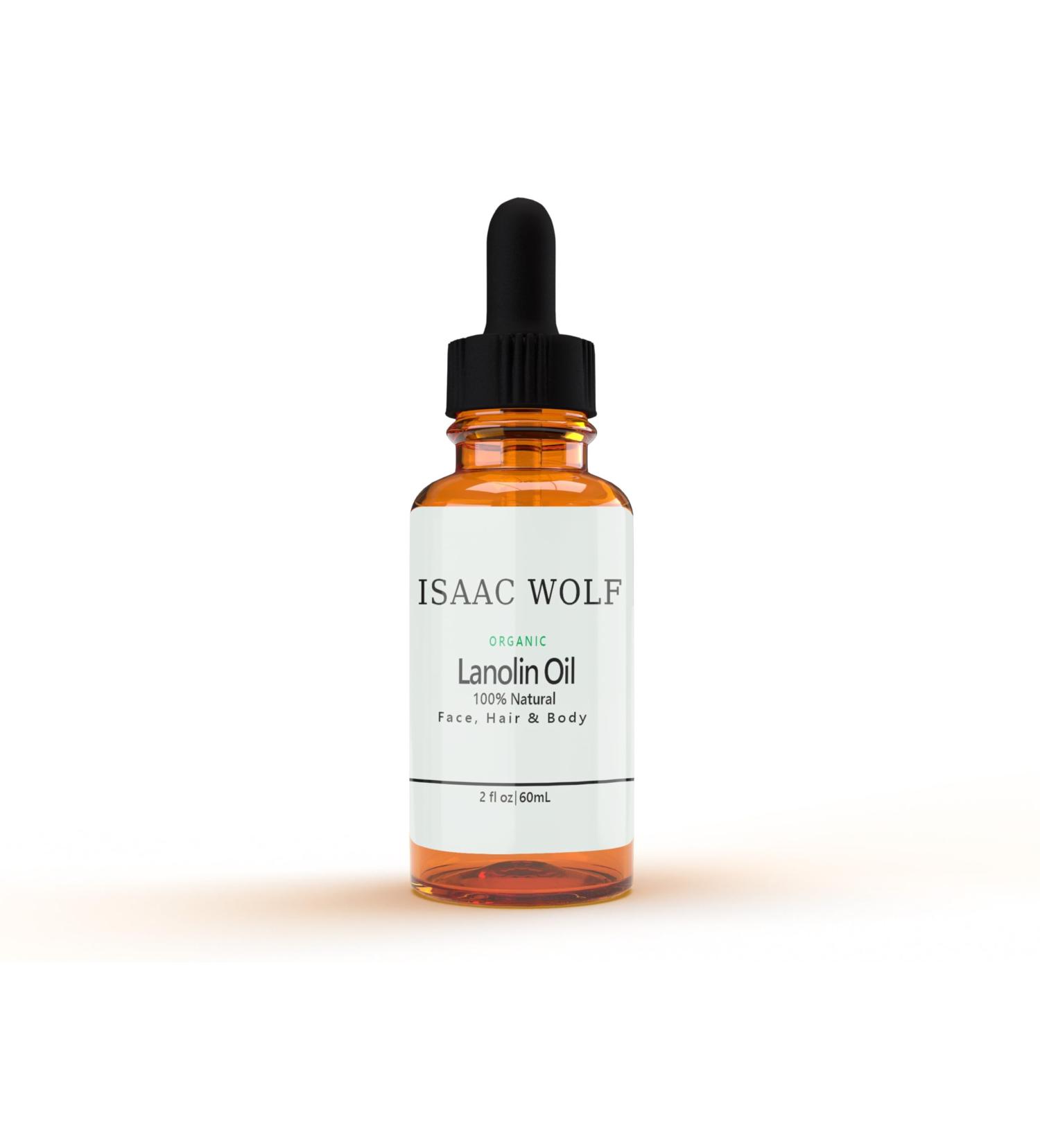 ISAAC WOLF Organic Lanolin Oil - 100% Pure Cold Pressed for Face Hair & Body - Anti-Aging & Antioxidants - 2 FL OZ (60 mL - Buy Online on GoSupps.com