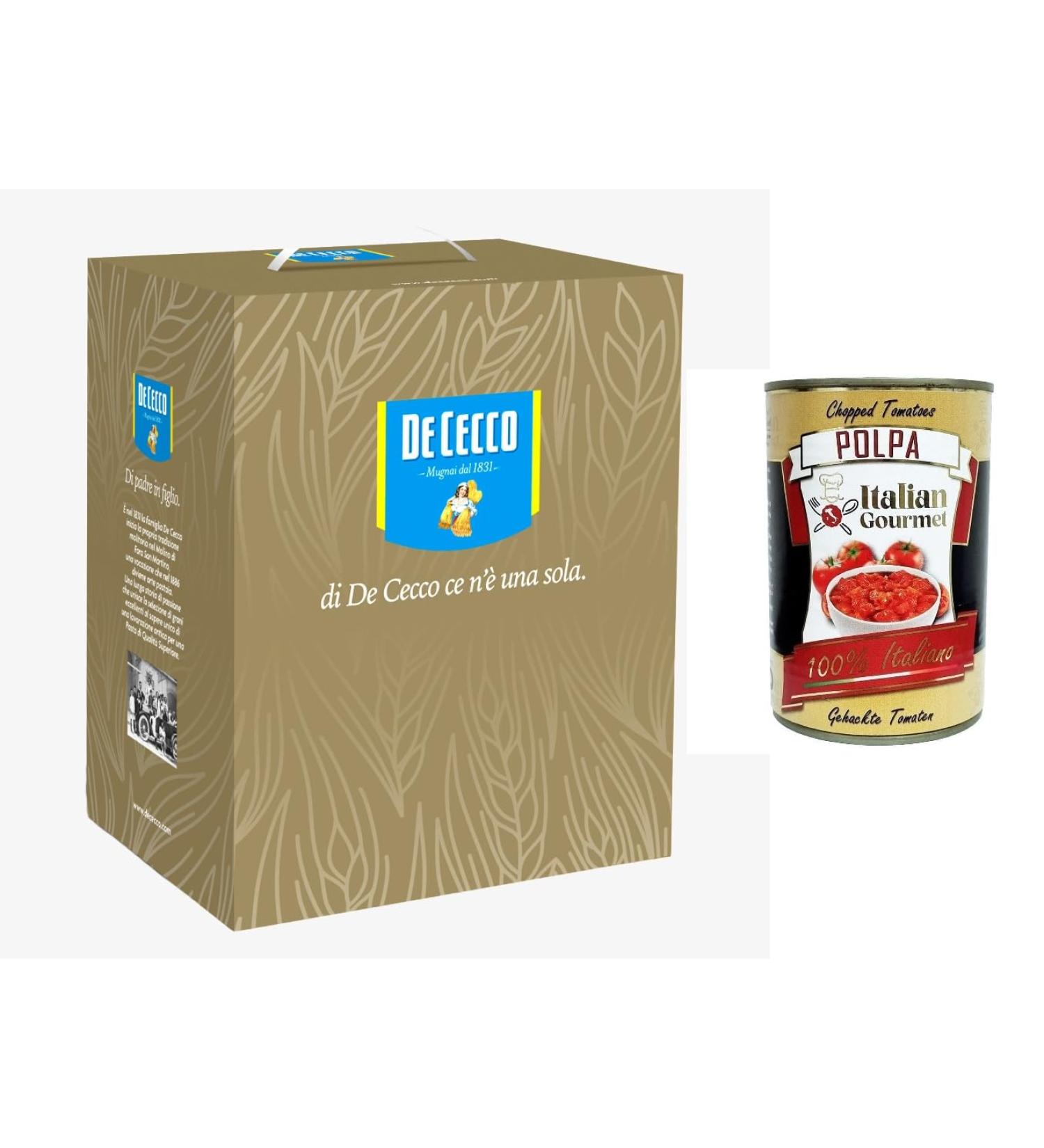 Italian Gourmet E.R. De Cecco Valigetta Idea Gift Pasta 100% Italian from 5 kg (10 x 500 g) + Italian Gourmet Pulp 400 g - Buy Online on GoSupps.com