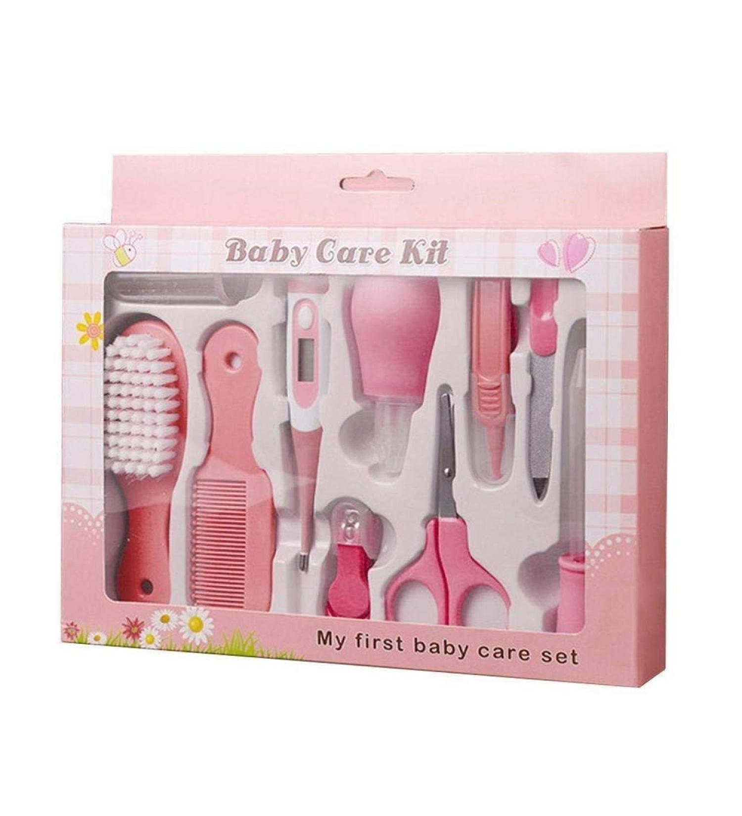 TEEROVA Baby Grooming Kit 10pcs - Newborn Nursery Health Care Set (Pink) - Buy Online on GoSupps.com