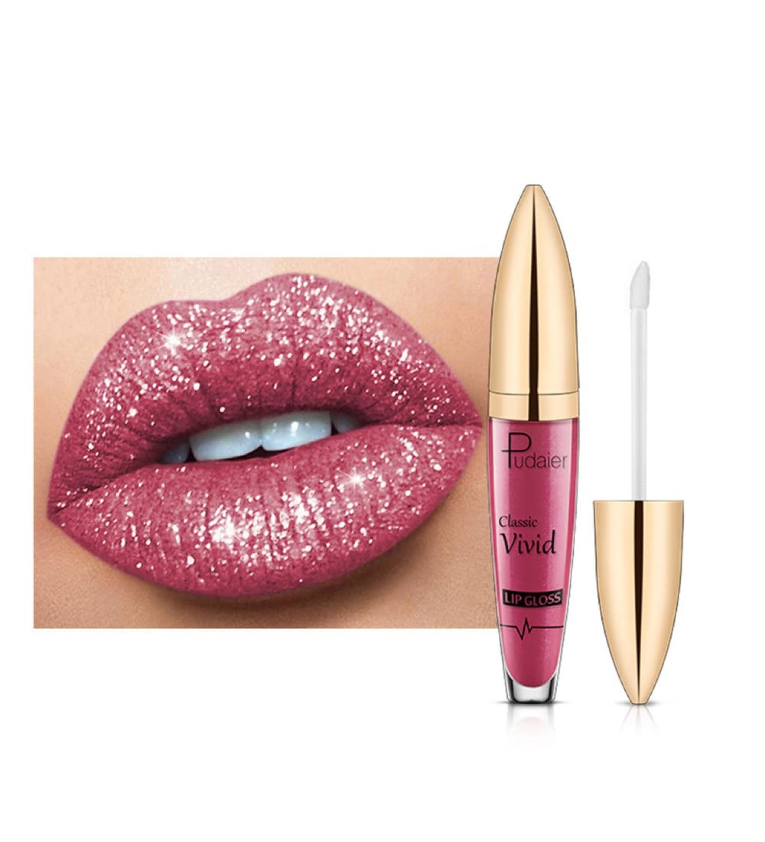  Mzshne Extreme shine crystal lip gloss. Vegan and cruelty-free formula. Popular beauty makeup lipstick. - Buy Online on GoSupps.com