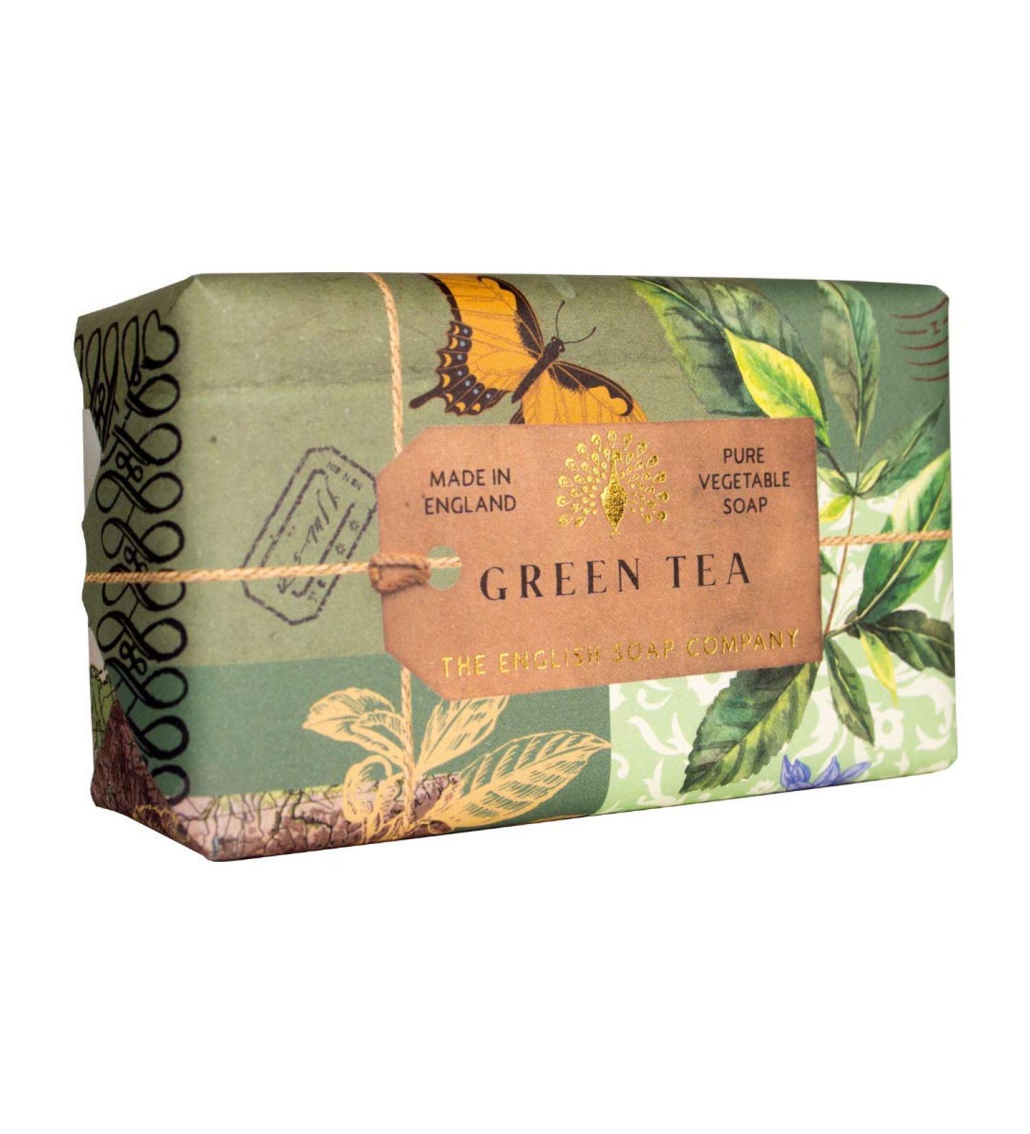 The English Soap Co. Green Tea Soap Bar - Anniversary Collection - 200g - Buy Online on GoSupps.com