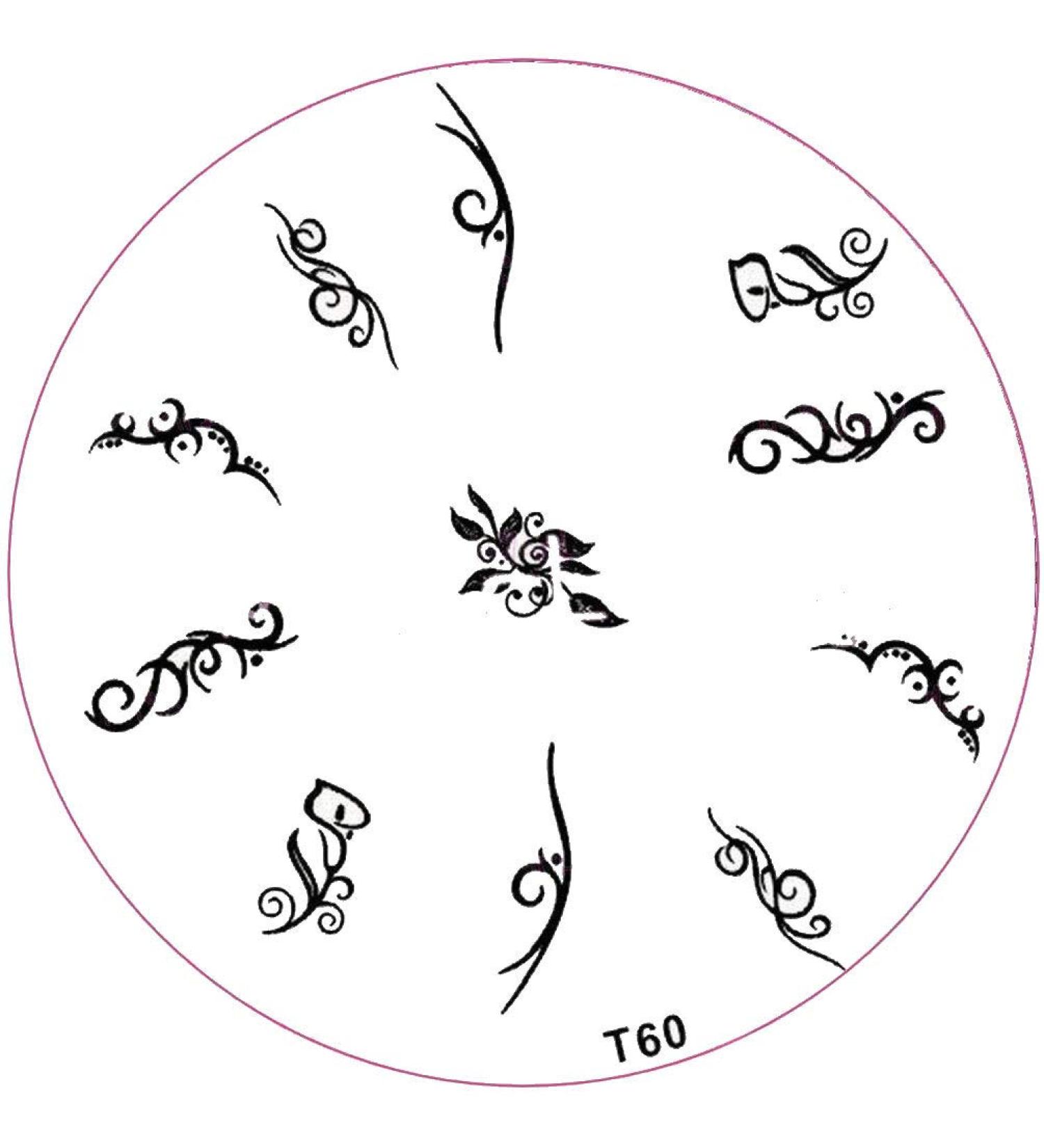 ++SPECIAL ITEM++ Stamping stencil T-Series: T60 Calla tendrils