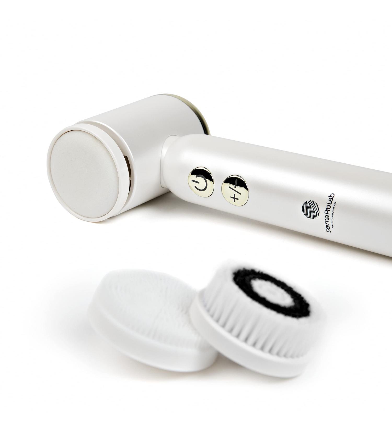 Derma Pro Lab Electric Facial Cleansing Brush - Ultimate Deep Cleanse & Lift - 6 Heads - LED Display - Waterproof - Dermatologist Tested - White - Buy Online on GoSupps.com