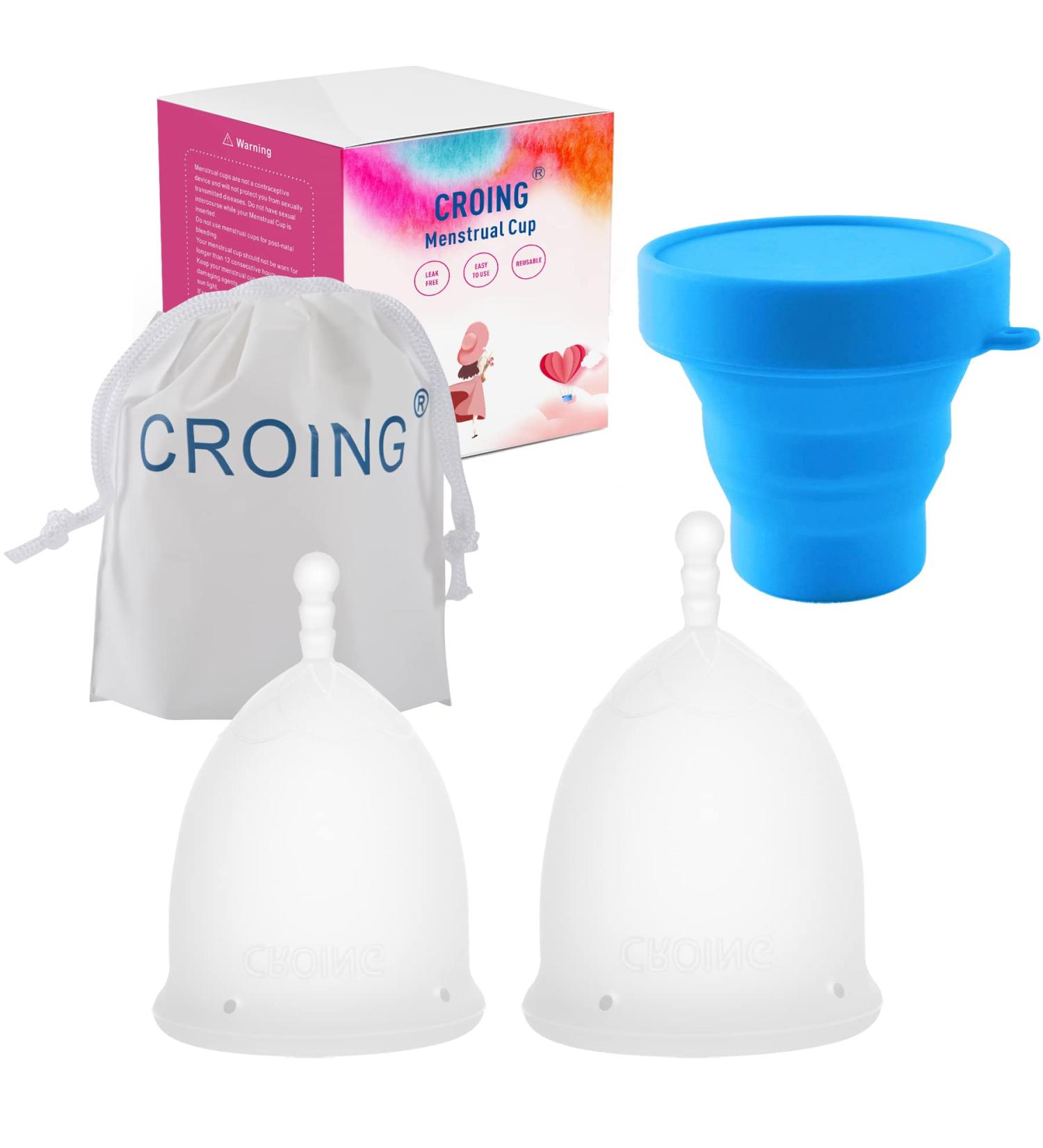 Croing Reusable Menstrual Cup - White | Eco-Friendly Period Solution - Buy Online on GoSupps.com